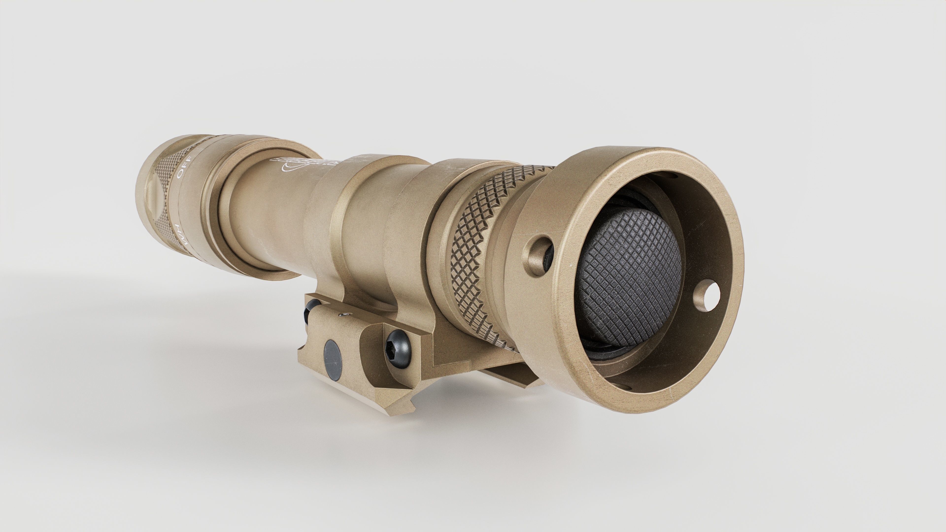 Surefire M600V LED IR Scout Rifle Weapon Mounted Light Low-poly 3D model_9