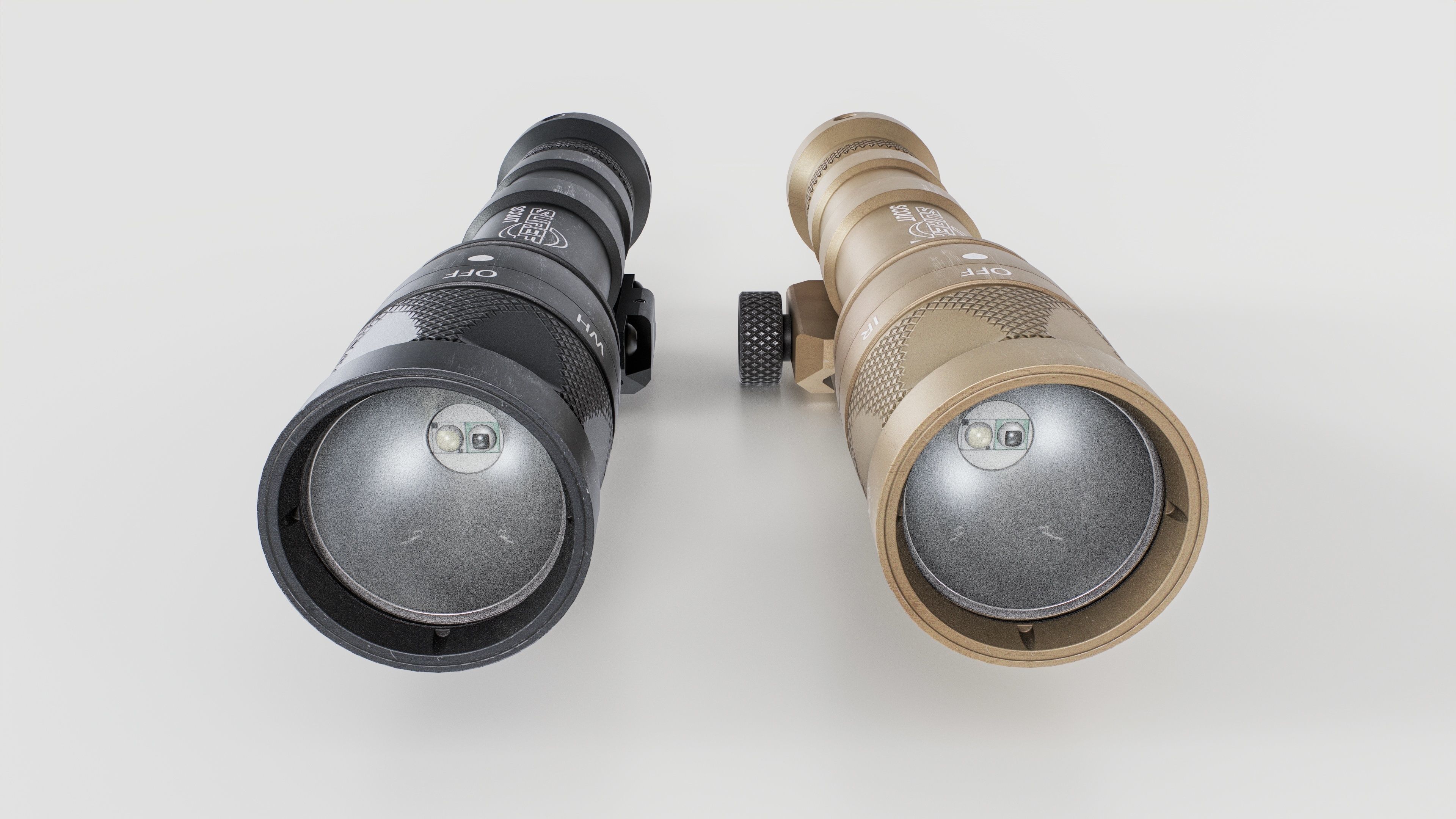 Surefire M600V LED IR Scout Rifle Weapon Mounted Light Low-poly 3D model_16