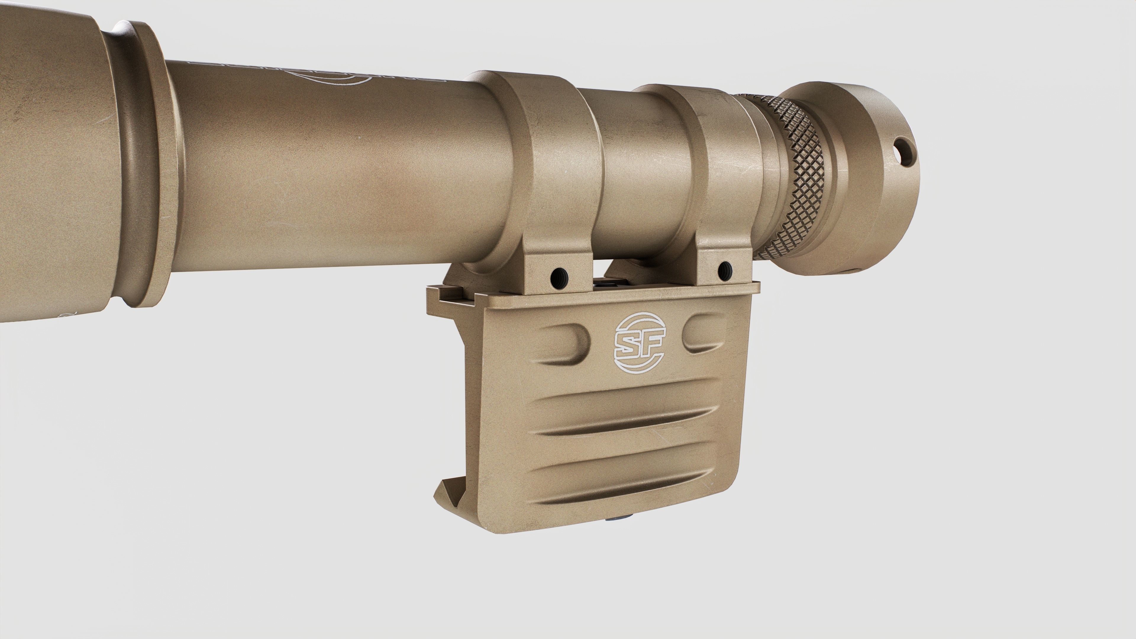 Surefire M600V LED IR Scout Rifle Weapon Mounted Light Low-poly 3D model_25