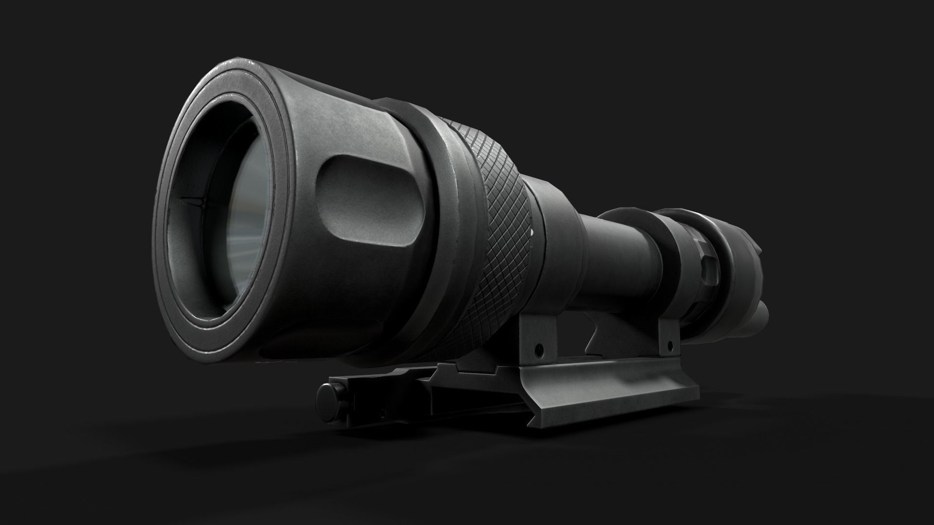 Surefire M952V LED IR Scout Rifle Weapon Mounted Light Low-poly 3D model_4