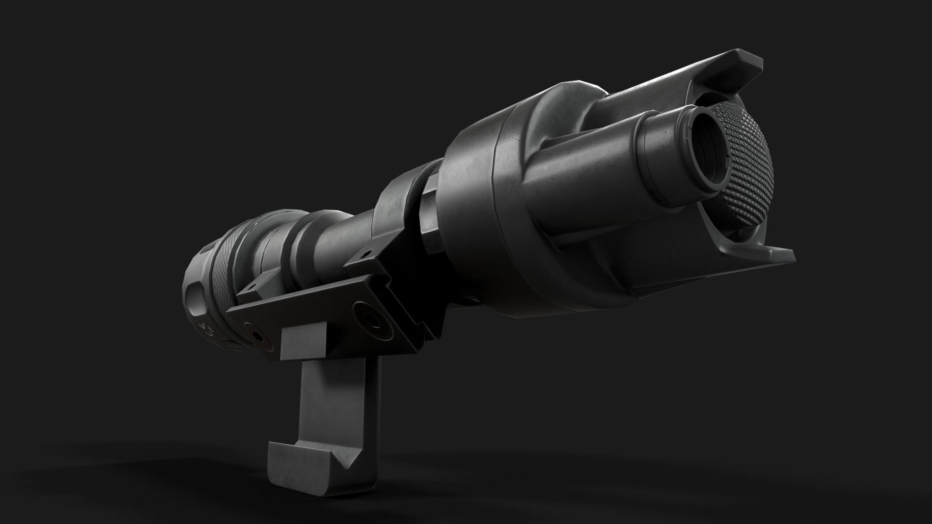 Surefire M952V LED IR Scout Rifle Weapon Mounted Light Low-poly 3D model_22