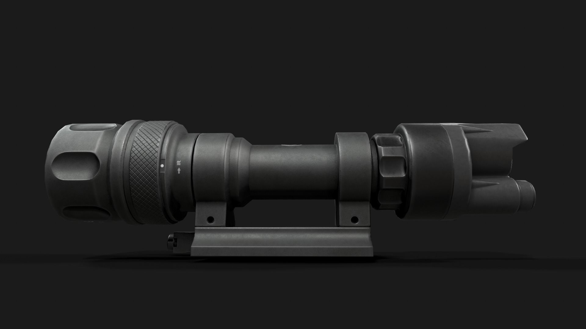 Surefire M952V LED IR Scout Rifle Weapon Mounted Light Low-poly 3D model_5