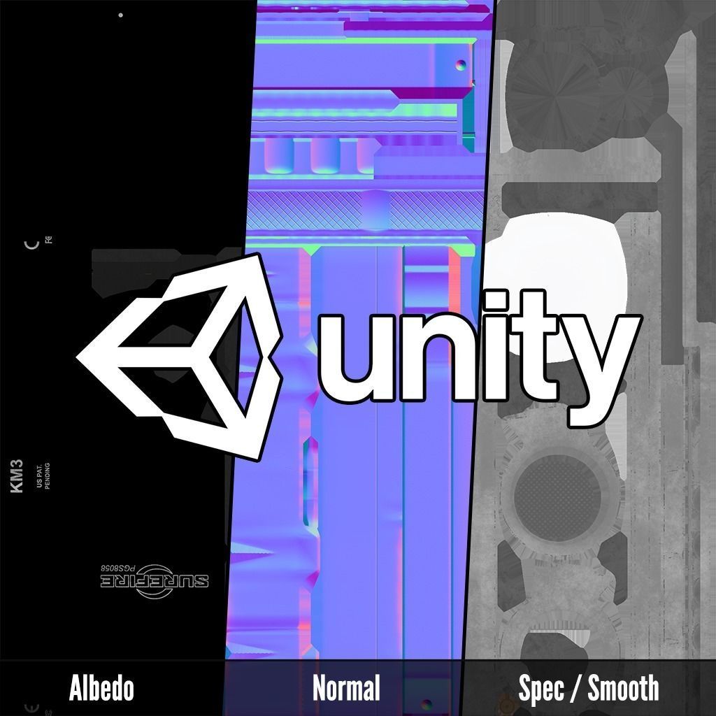 Surefire M952V LED IR Scout Rifle Weapon Mounted Light Low-poly 3D model_37