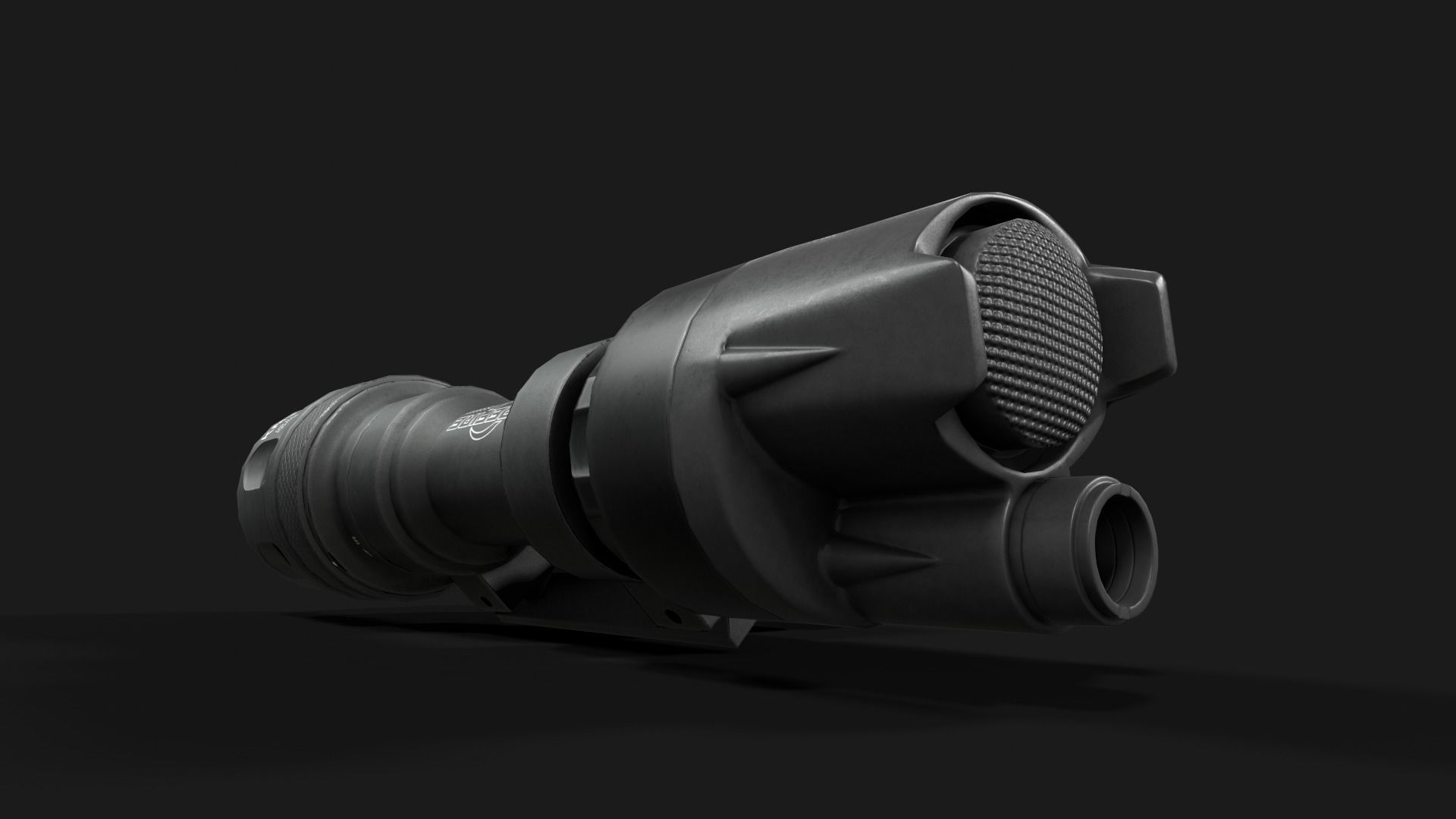 Surefire M952V LED IR Scout Rifle Weapon Mounted Light Low-poly 3D model_30
