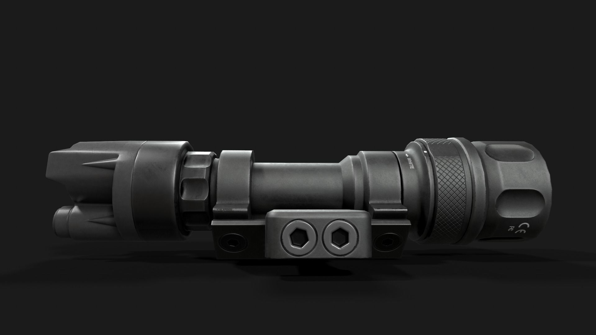 Surefire M952V LED IR Scout Rifle Weapon Mounted Light Low-poly 3D model_33