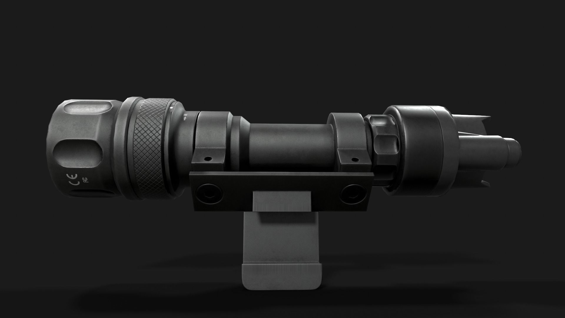 Surefire M952V LED IR Scout Rifle Weapon Mounted Light Low-poly 3D model_21