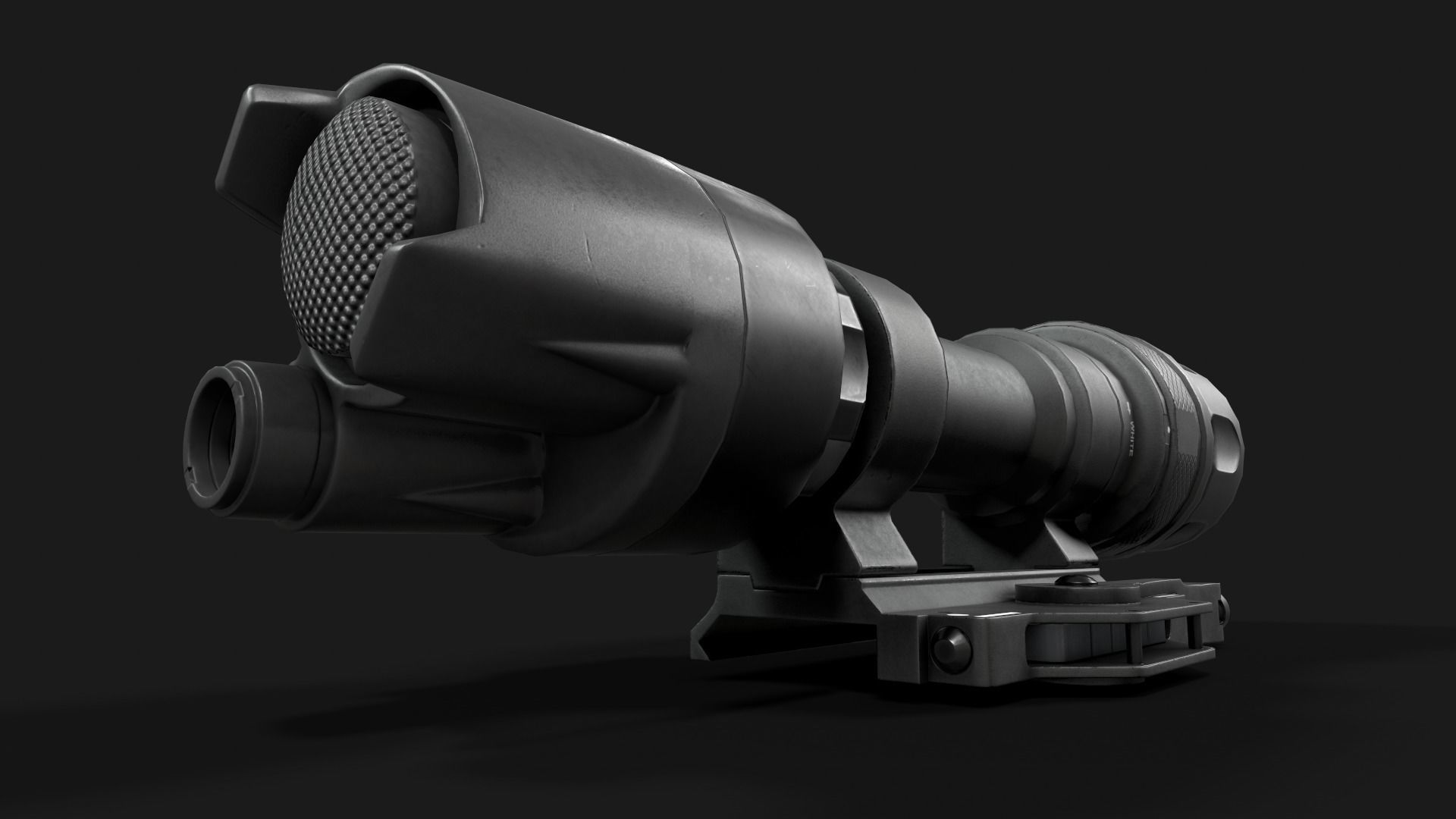 Surefire M952V LED IR Scout Rifle Weapon Mounted Light Low-poly 3D model_8