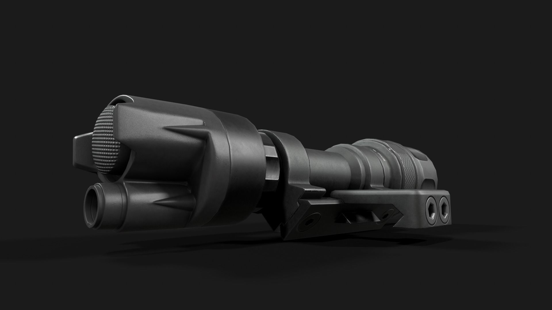Surefire M952V LED IR Scout Rifle Weapon Mounted Light Low-poly 3D model_32