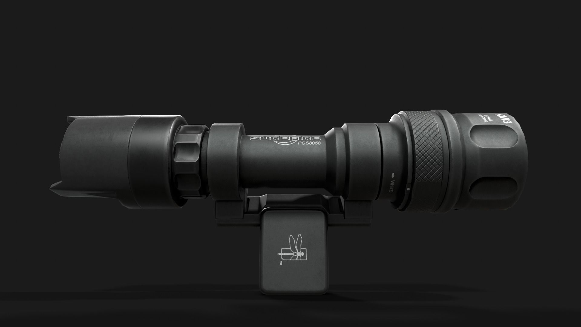 Surefire M952V LED IR Scout Rifle Weapon Mounted Light Low-poly 3D model_25