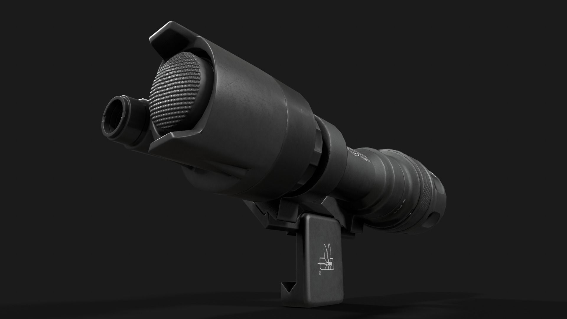 Surefire M952V LED IR Scout Rifle Weapon Mounted Light Low-poly 3D model_24