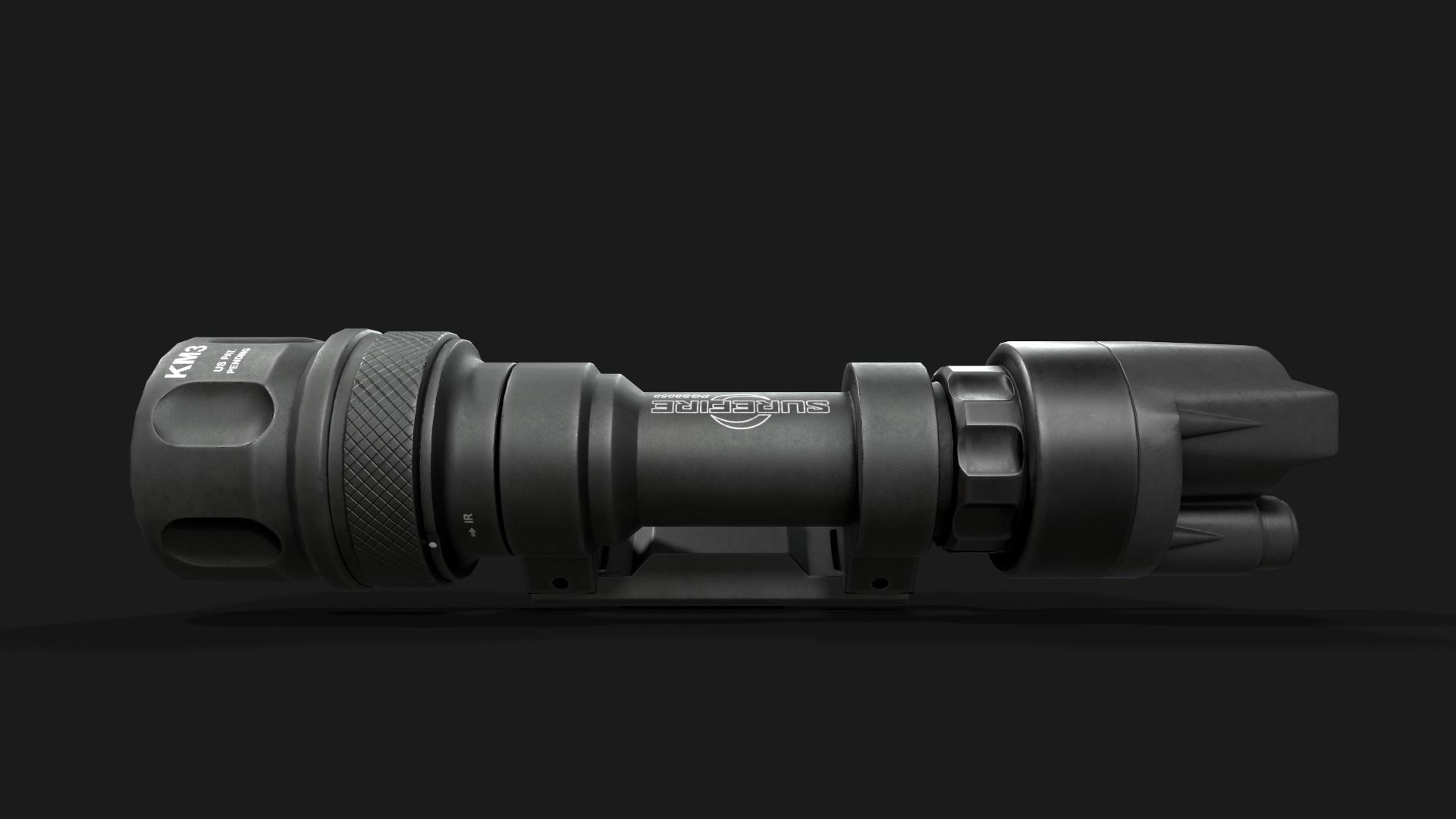 Surefire M952V LED IR Scout Rifle Weapon Mounted Light Low-poly 3D model_29