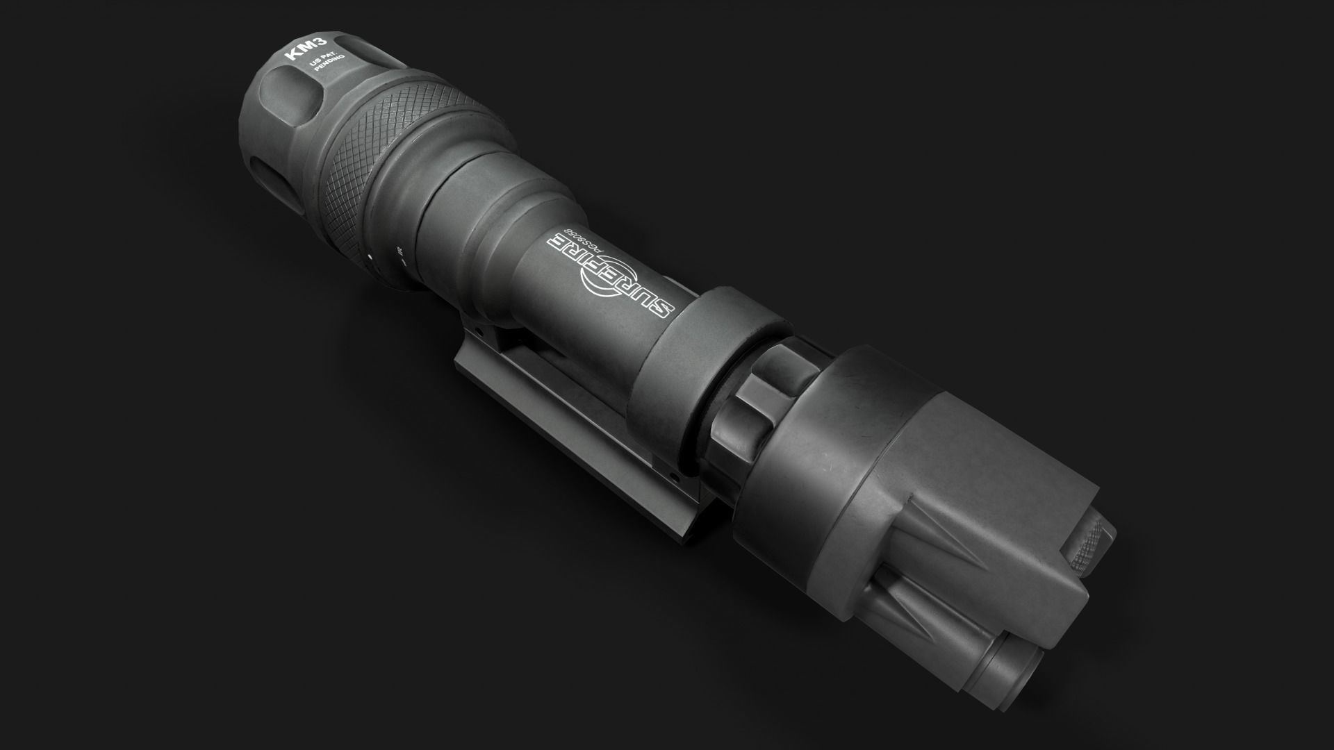 Surefire M952V LED IR Scout Rifle Weapon Mounted Light Low-poly 3D model_15