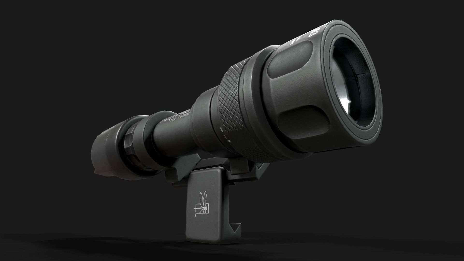 Surefire M952V LED IR Scout Rifle Weapon Mounted Light Low-poly 3D model_26