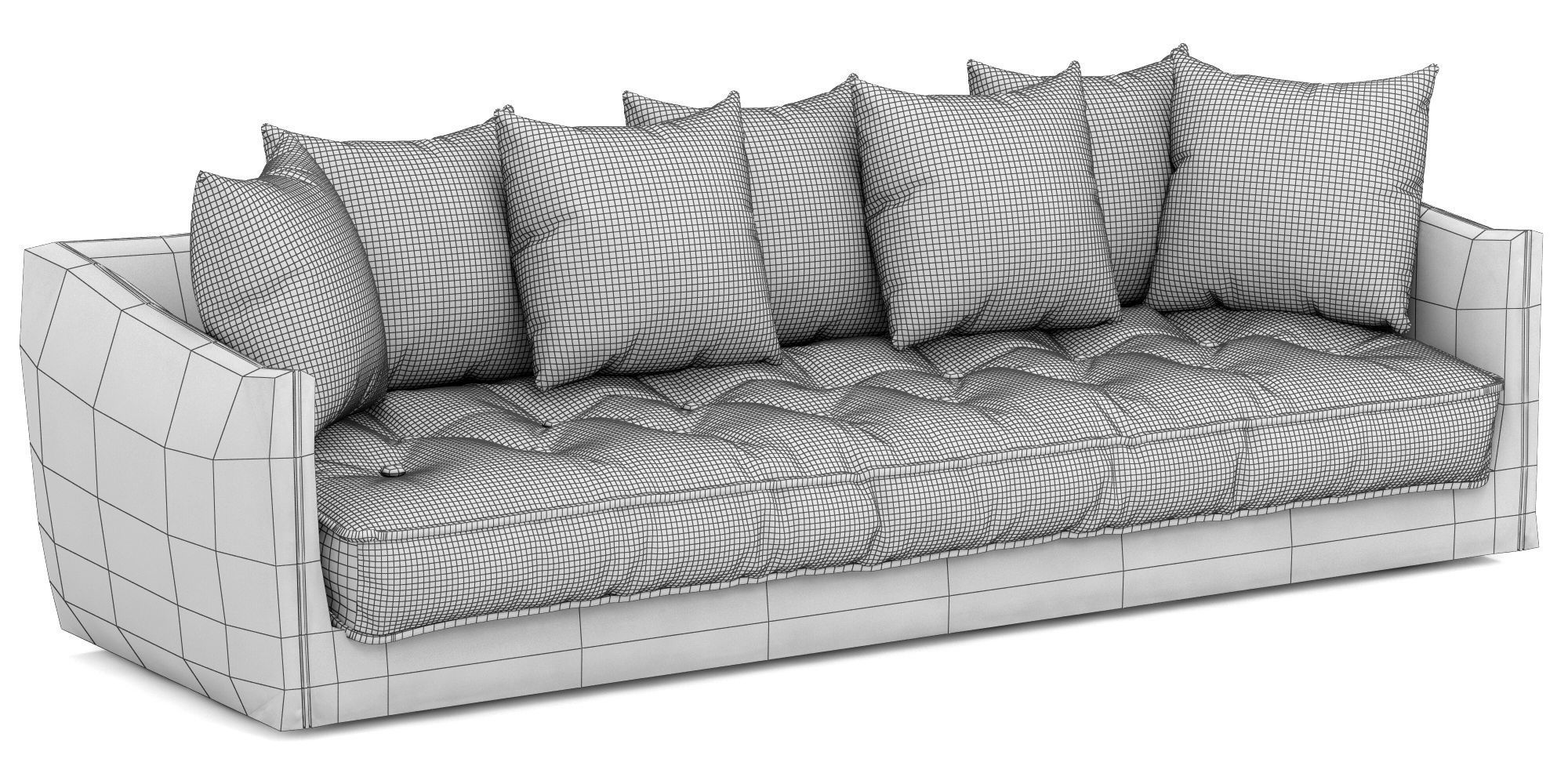 Roche Bobois COCOON LARGE 3-SEAT SOFA 3D model_7