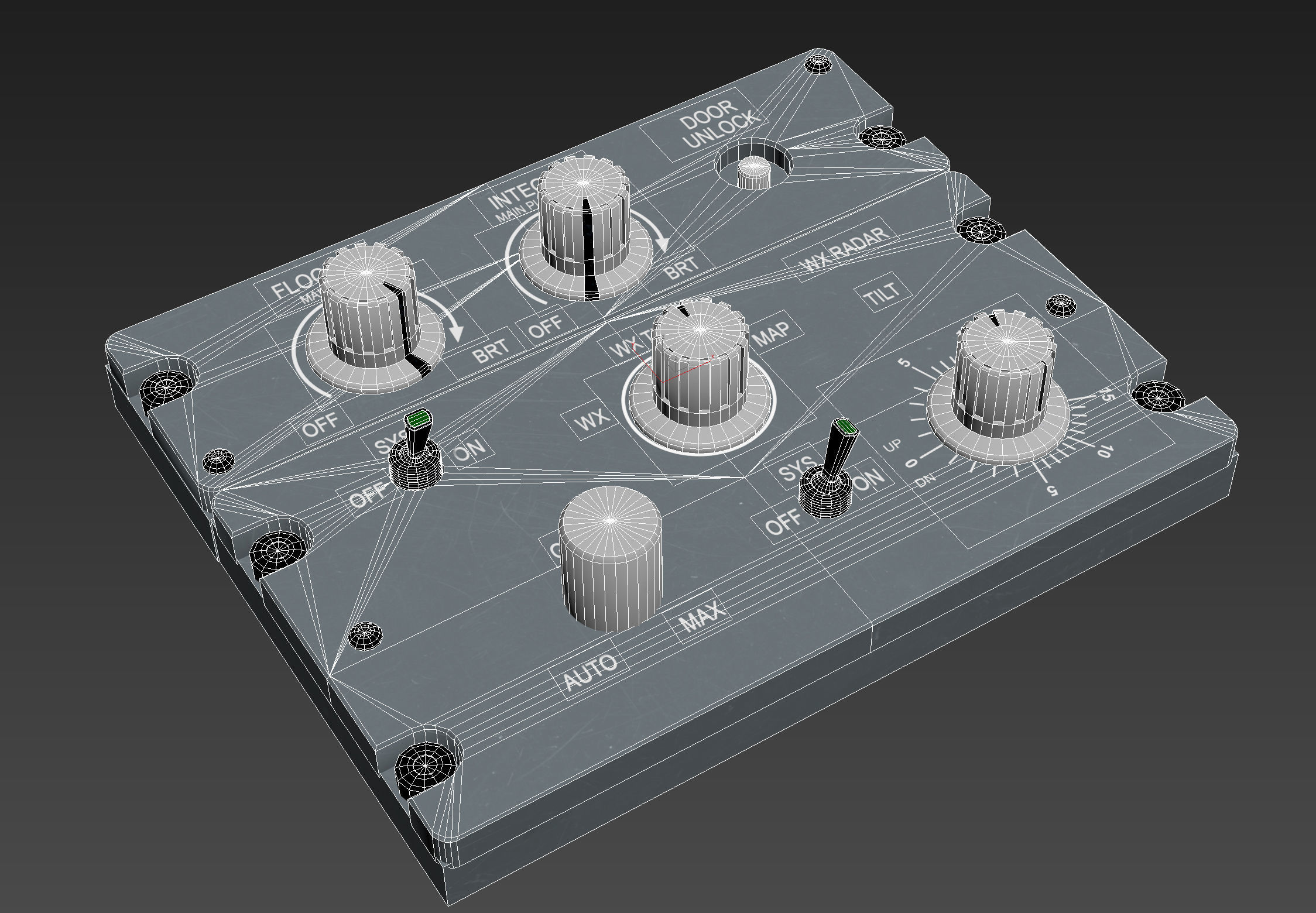 FLOOD Panel Low-poly 3D model_2