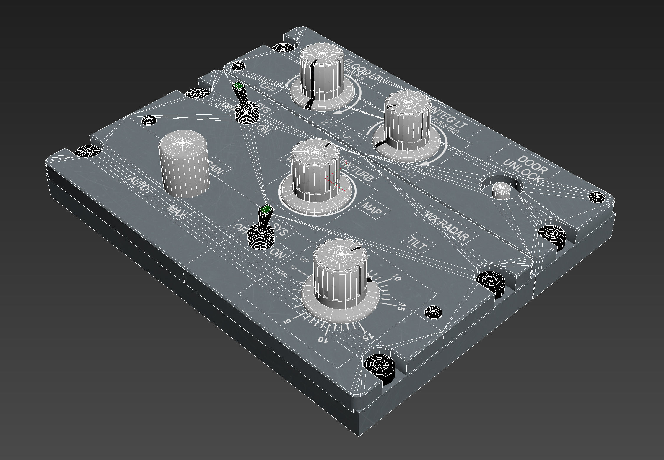 FLOOD Panel Low-poly 3D model_1