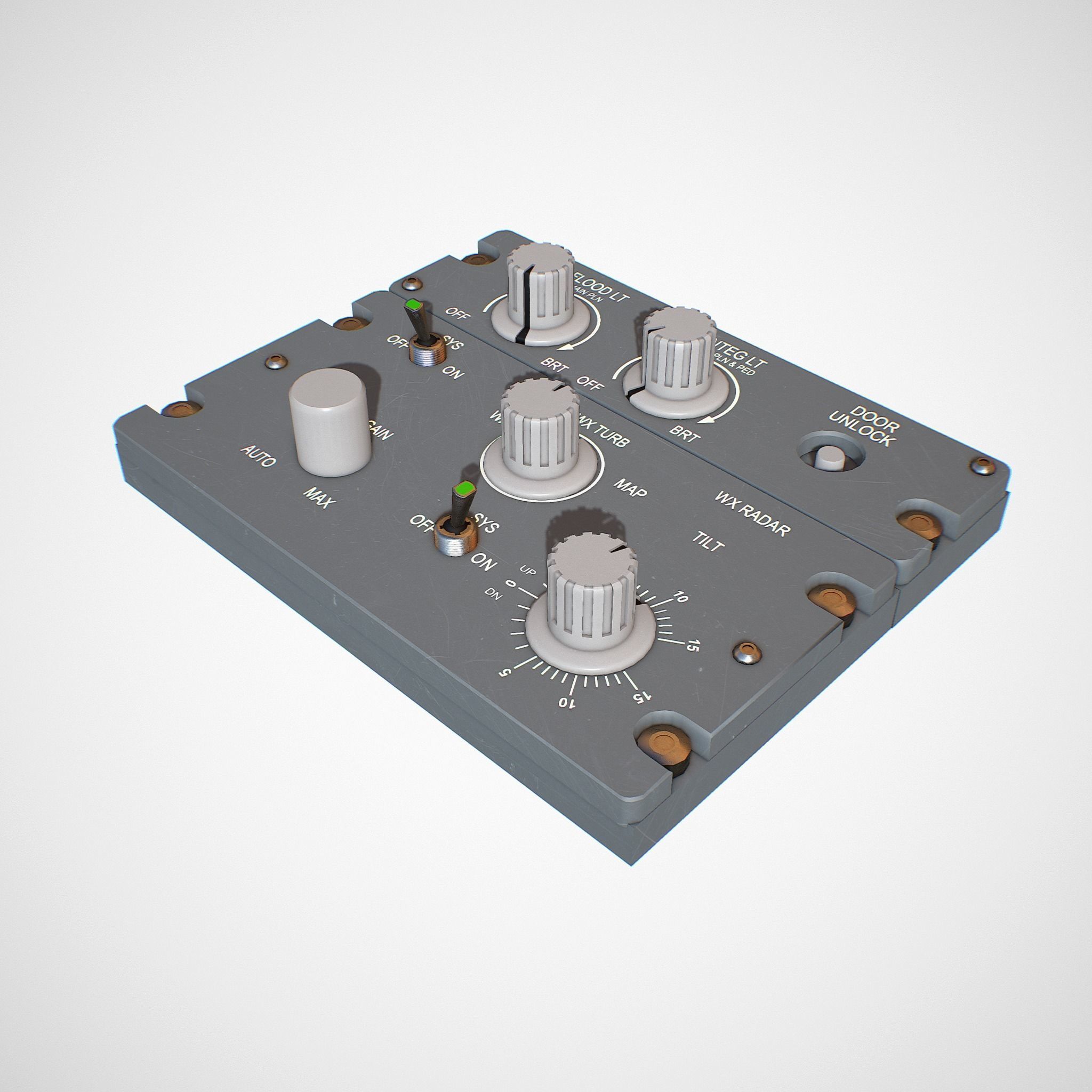 FLOOD Panel Low-poly 3D model_5