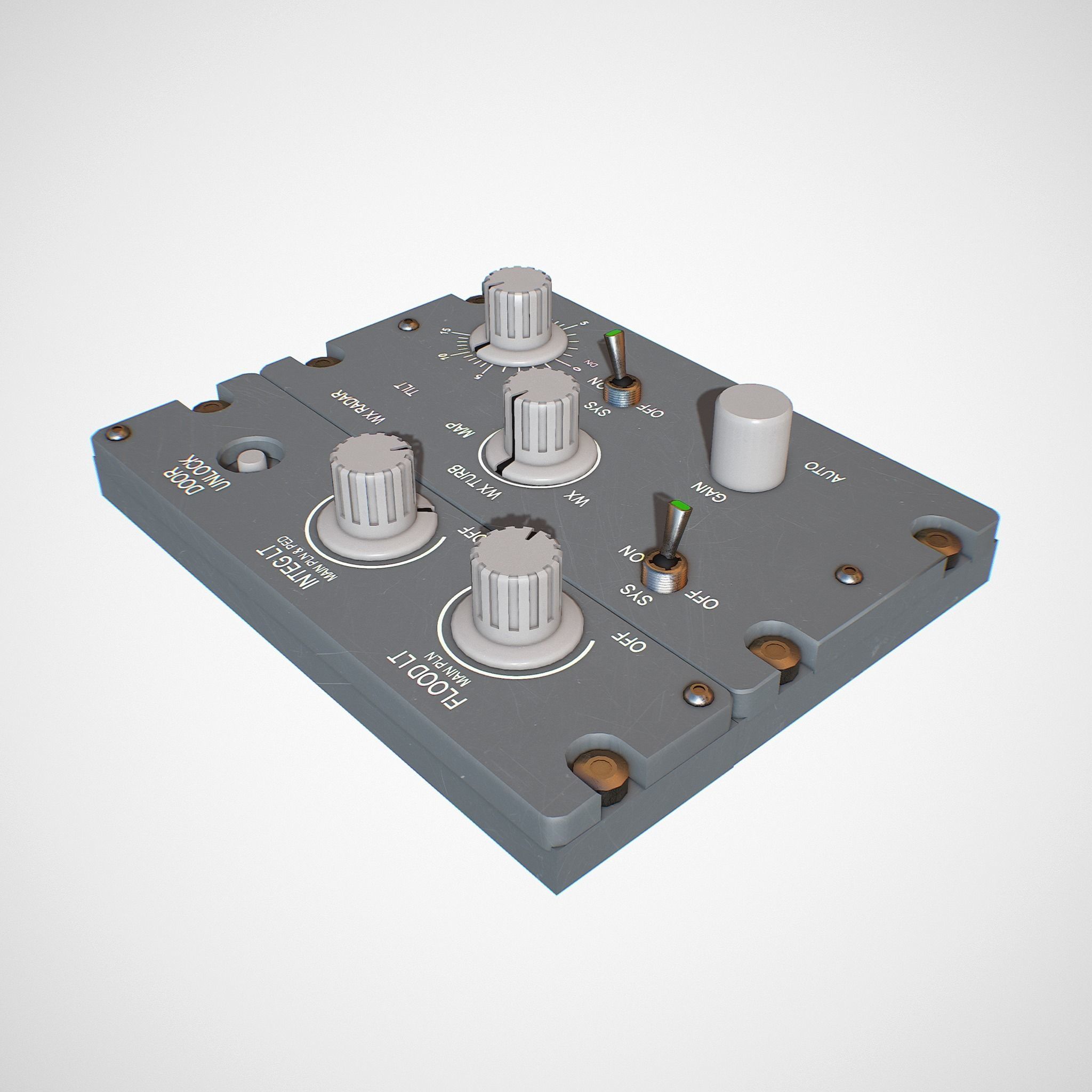 FLOOD Panel Low-poly 3D model_7