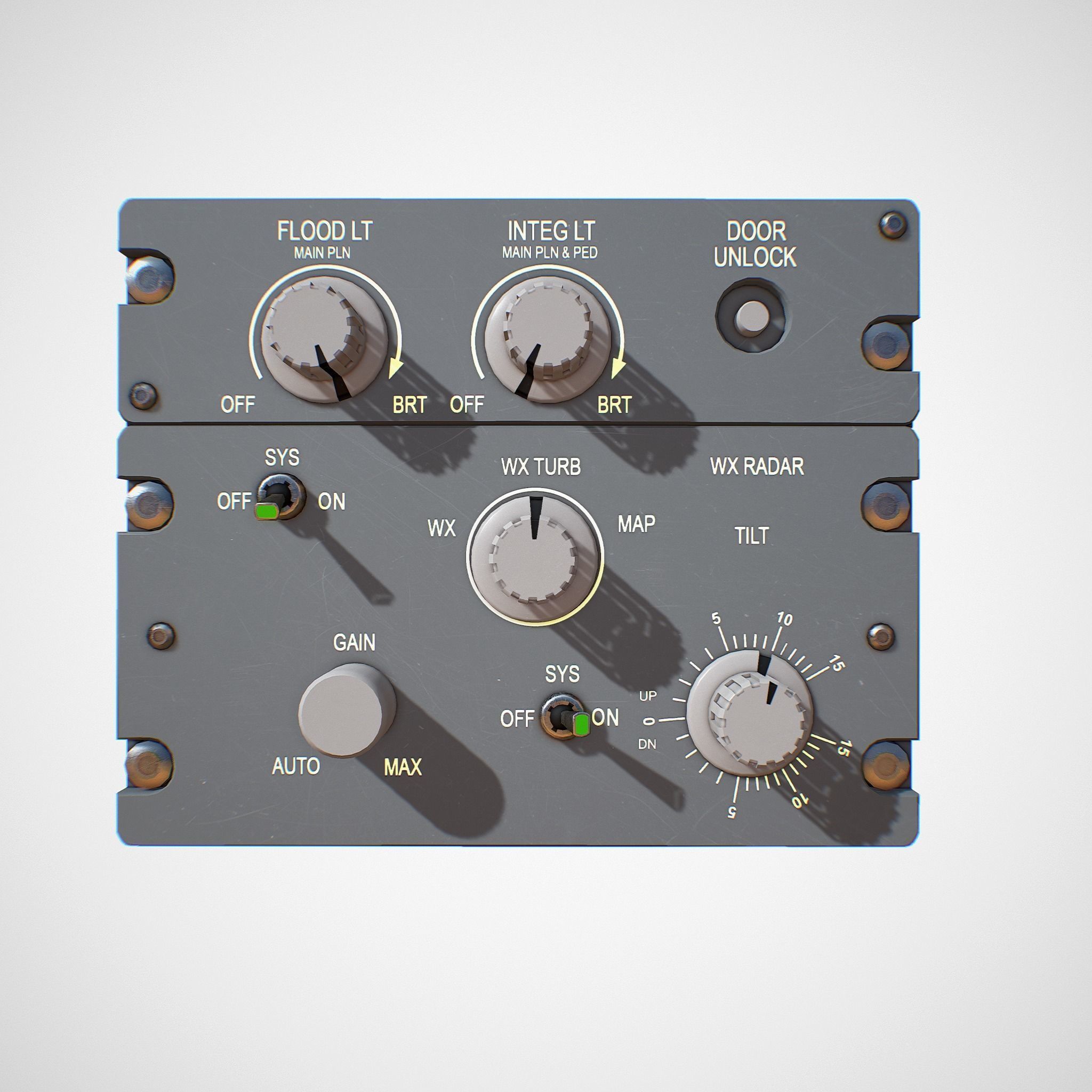 FLOOD Panel Low-poly 3D model_8