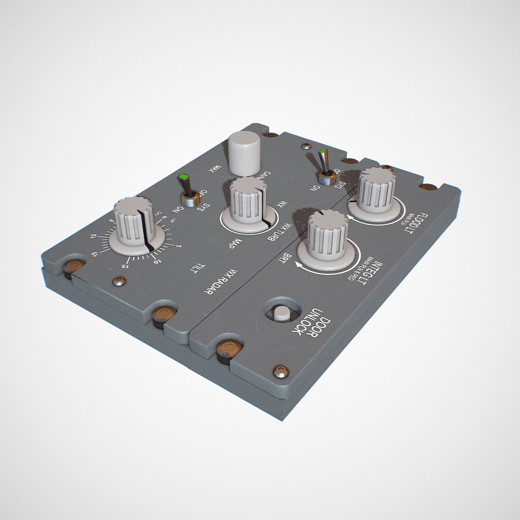 FLOOD Panel Low-poly 3D model_6