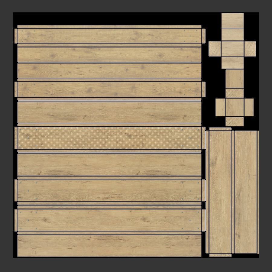 Euro Pallet Type 3 Low-poly 3D model_13