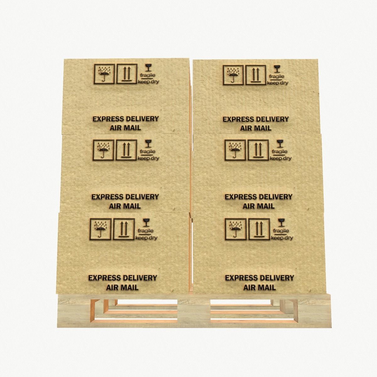 Euro Pallet Type 3 Low-poly 3D model_3