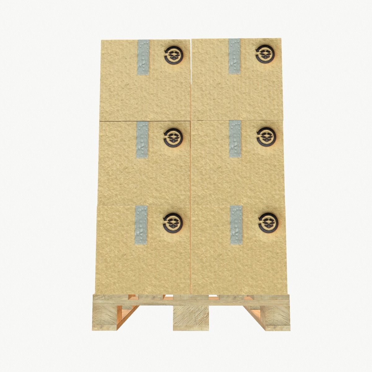 Euro Pallet Type 3 Low-poly 3D model_4