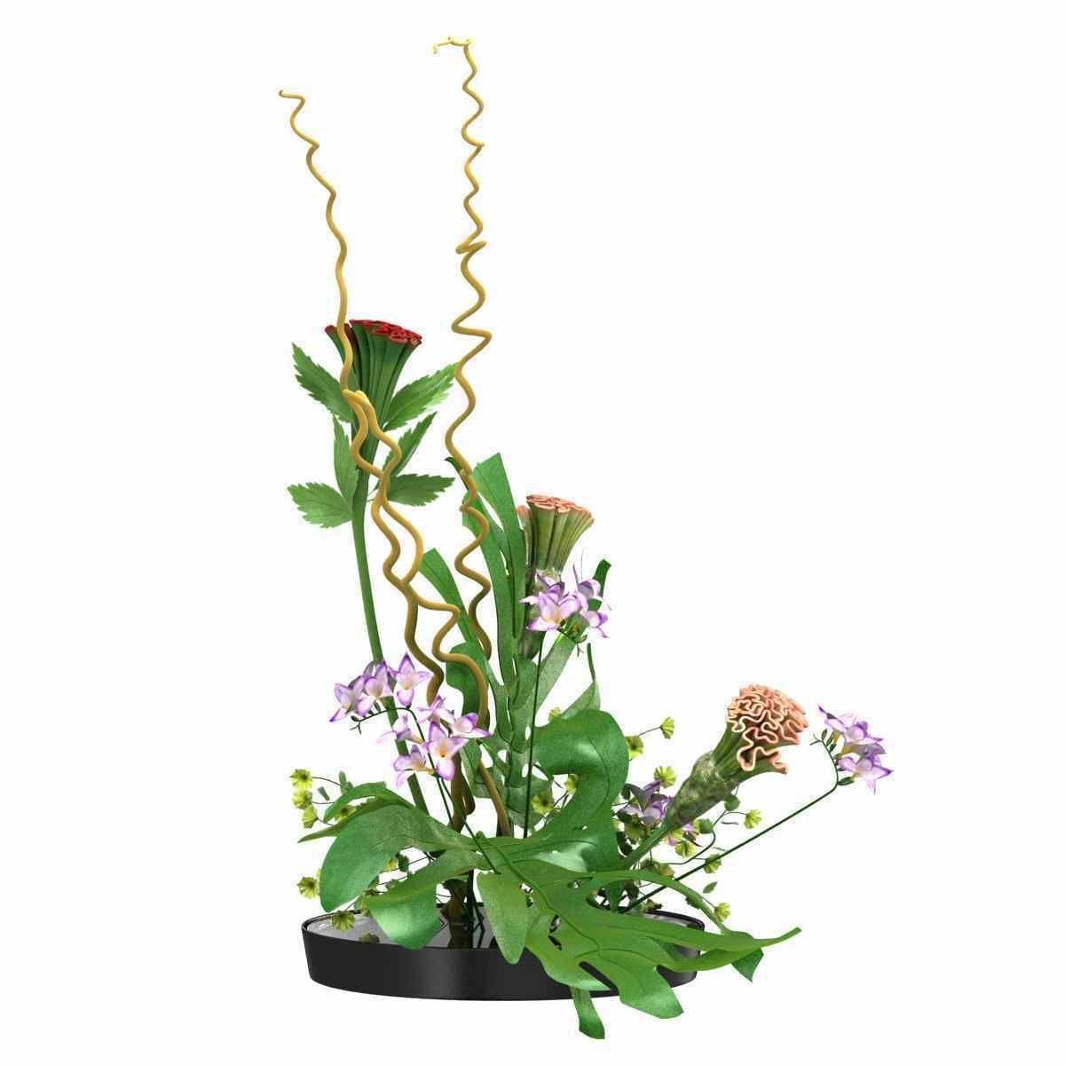 ikebana Japanese art of flower arranging 3d model 3D model_8