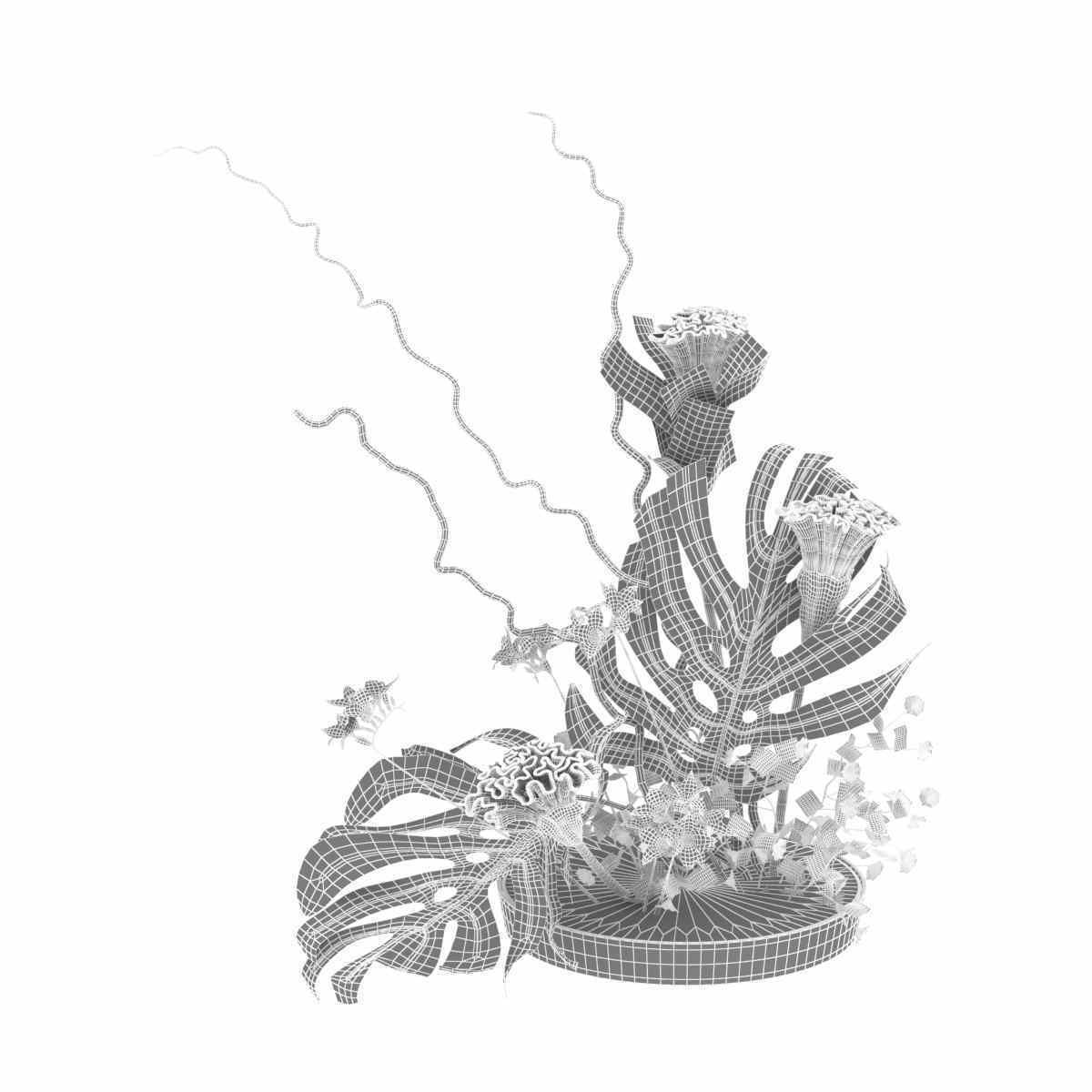 ikebana Japanese art of flower arranging 3d model 3D model_11