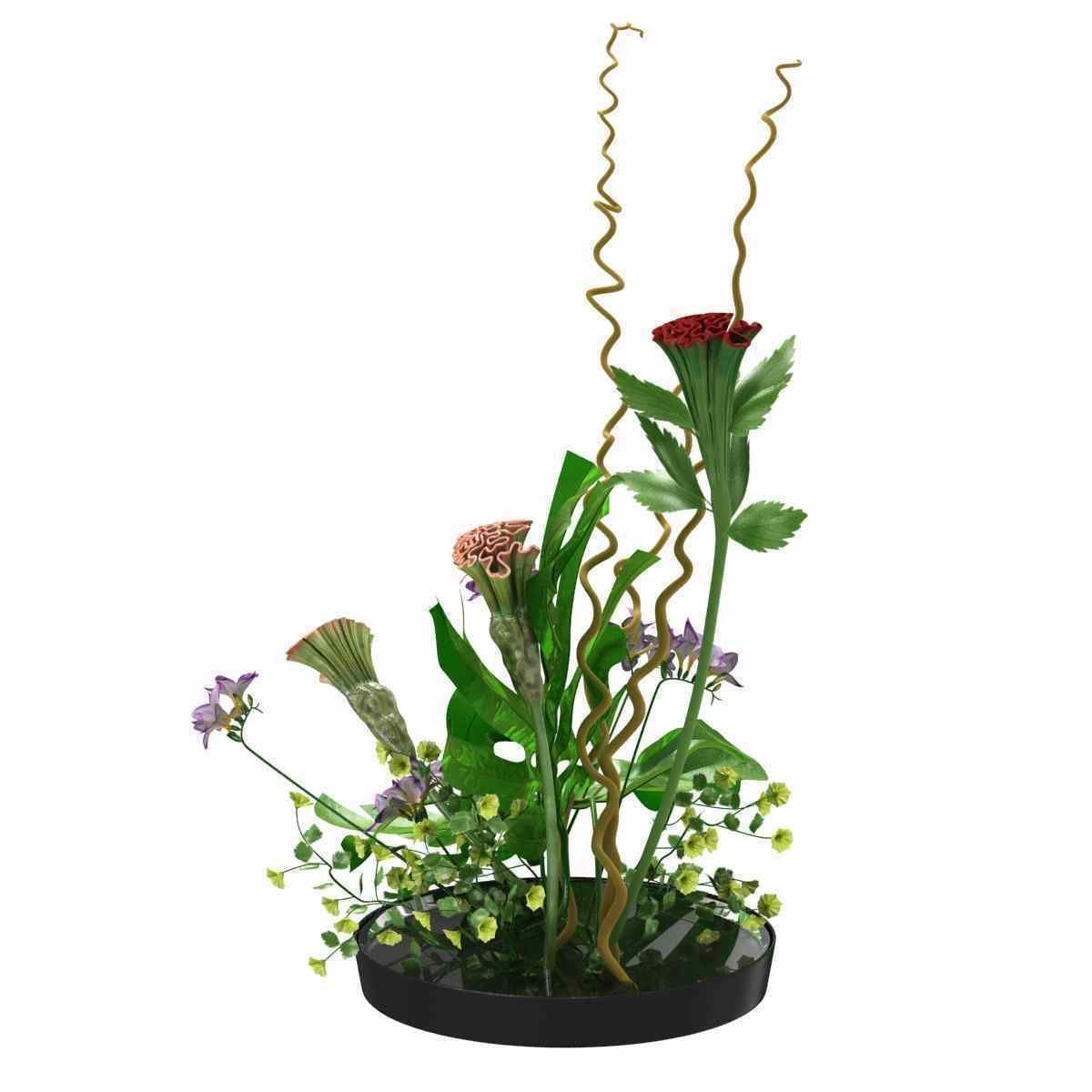 ikebana Japanese art of flower arranging 3d model 3D model_5