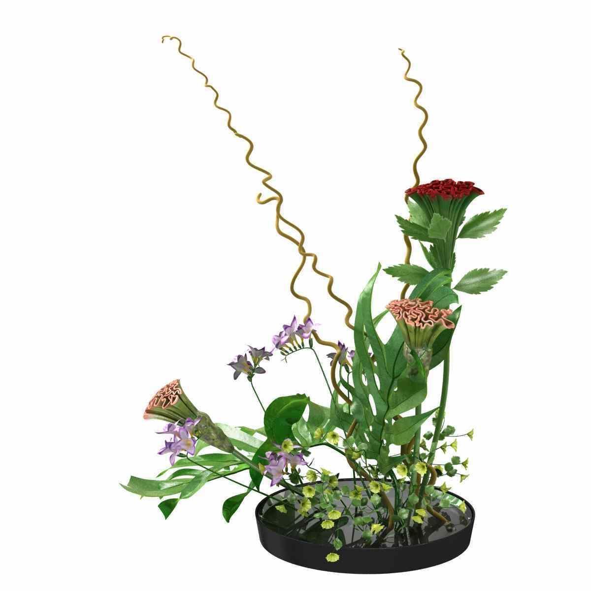 ikebana Japanese art of flower arranging 3d model 3D model_4