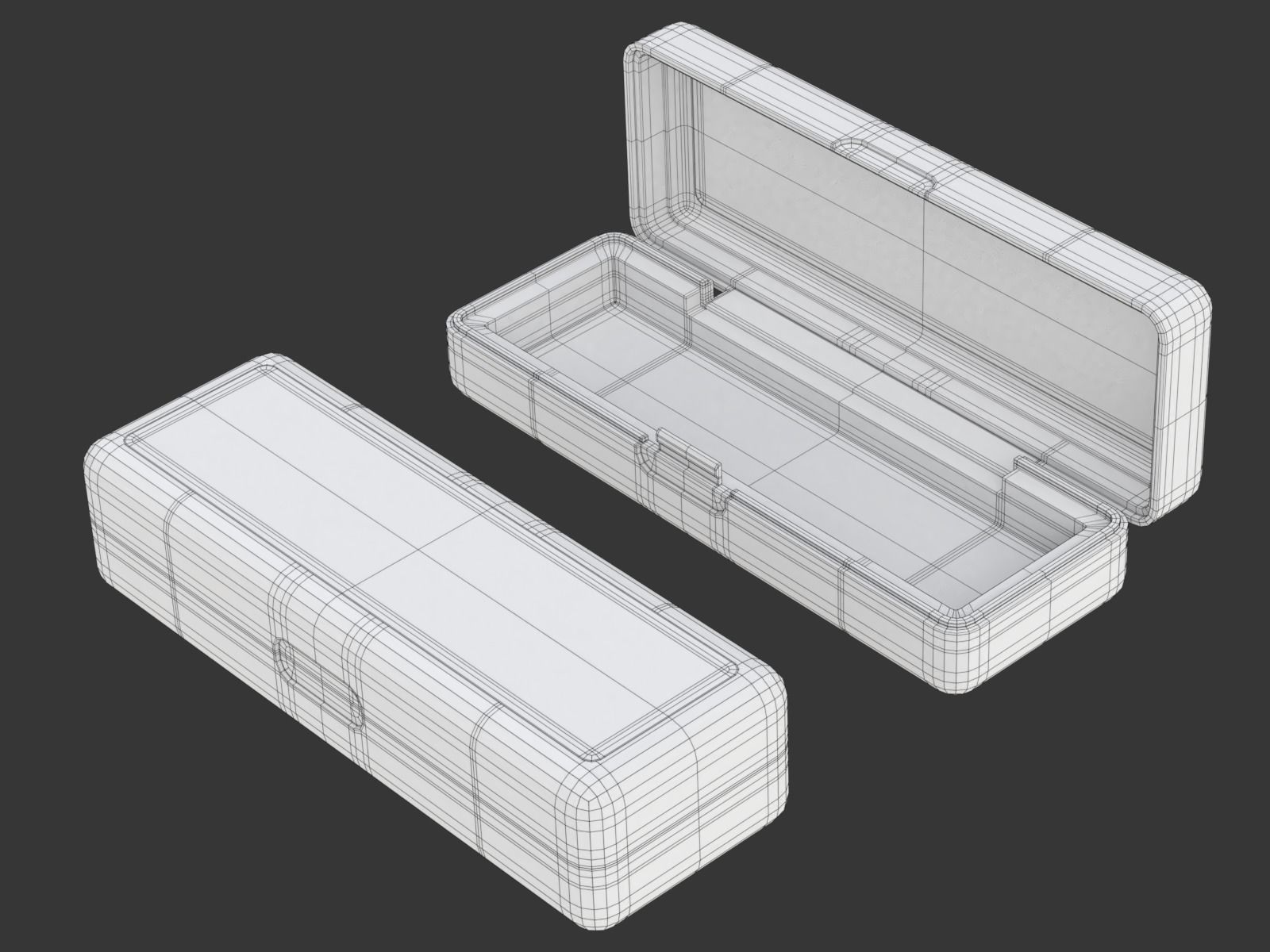 Harmonica with Box 3D model_27