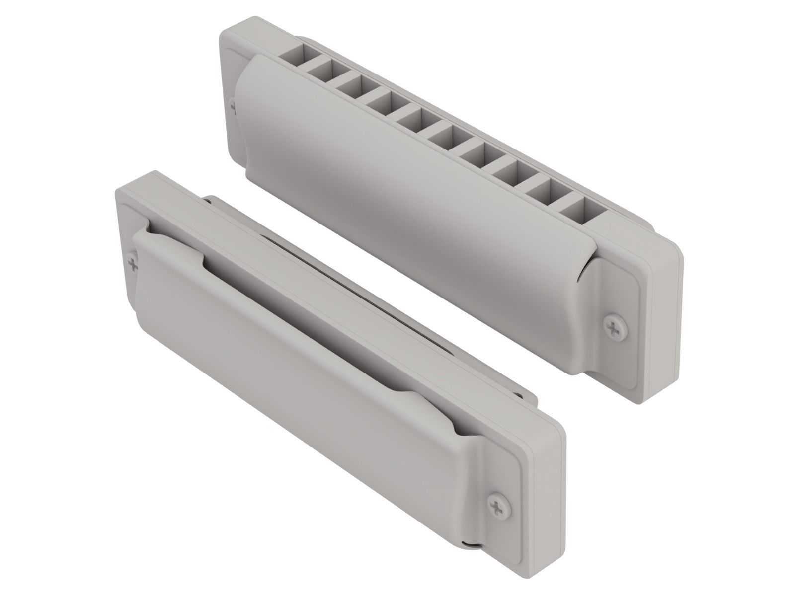 Harmonica with Box 3D model_18