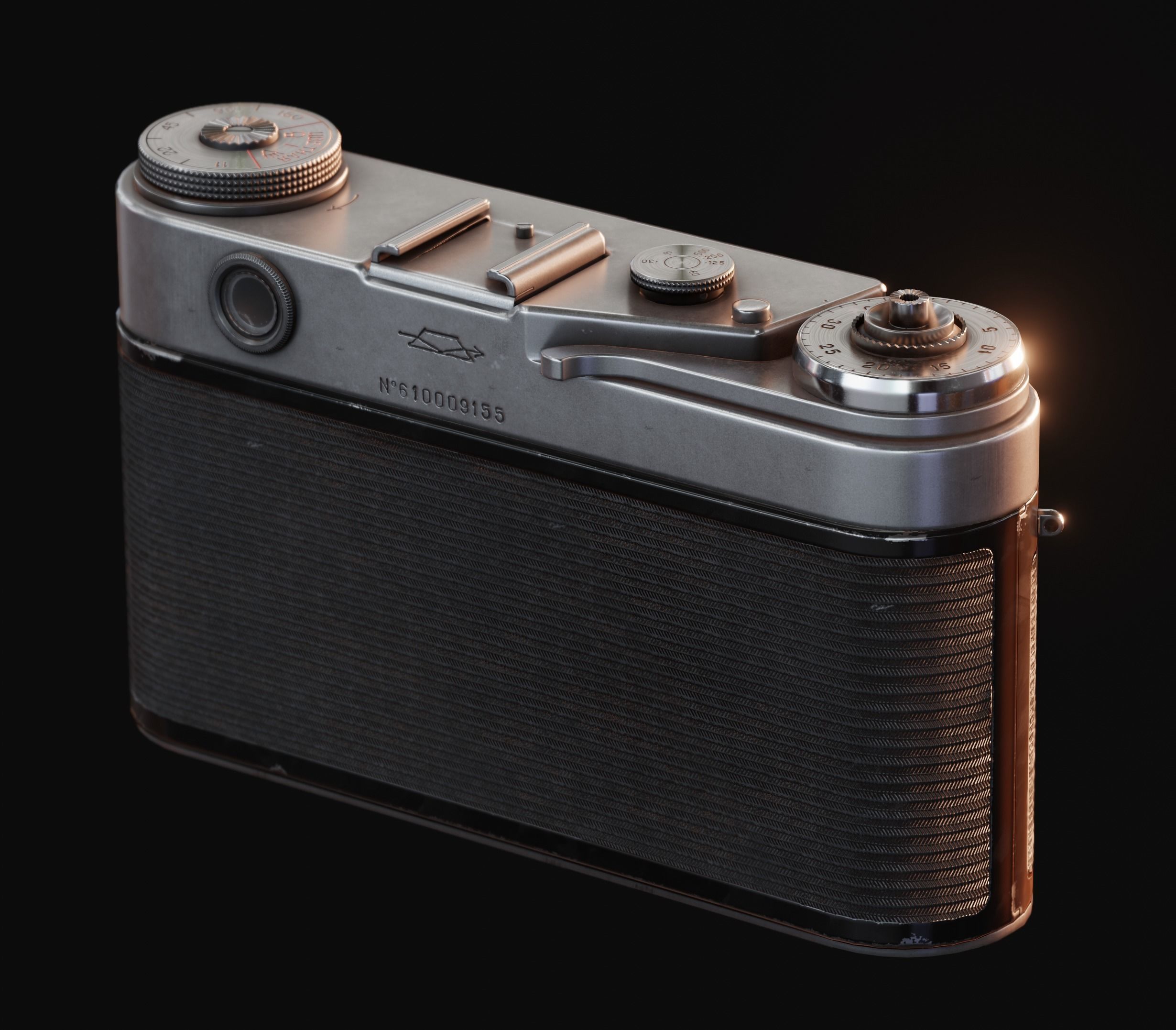 Zorki-6 camera - Model and Textures - Blender Eevee Low-poly 3D model_3