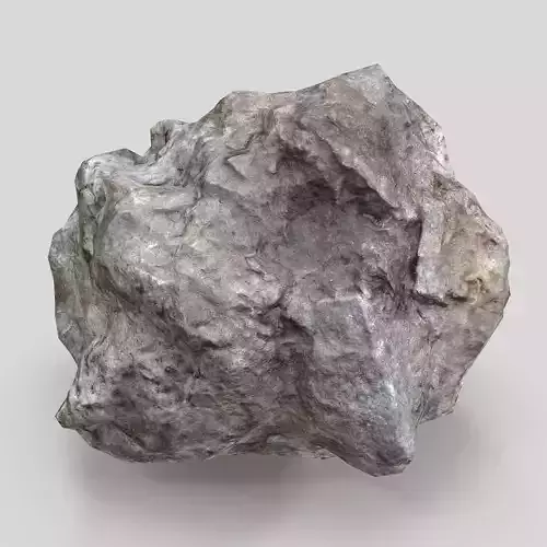 meteorite rock Low-poly 3D model