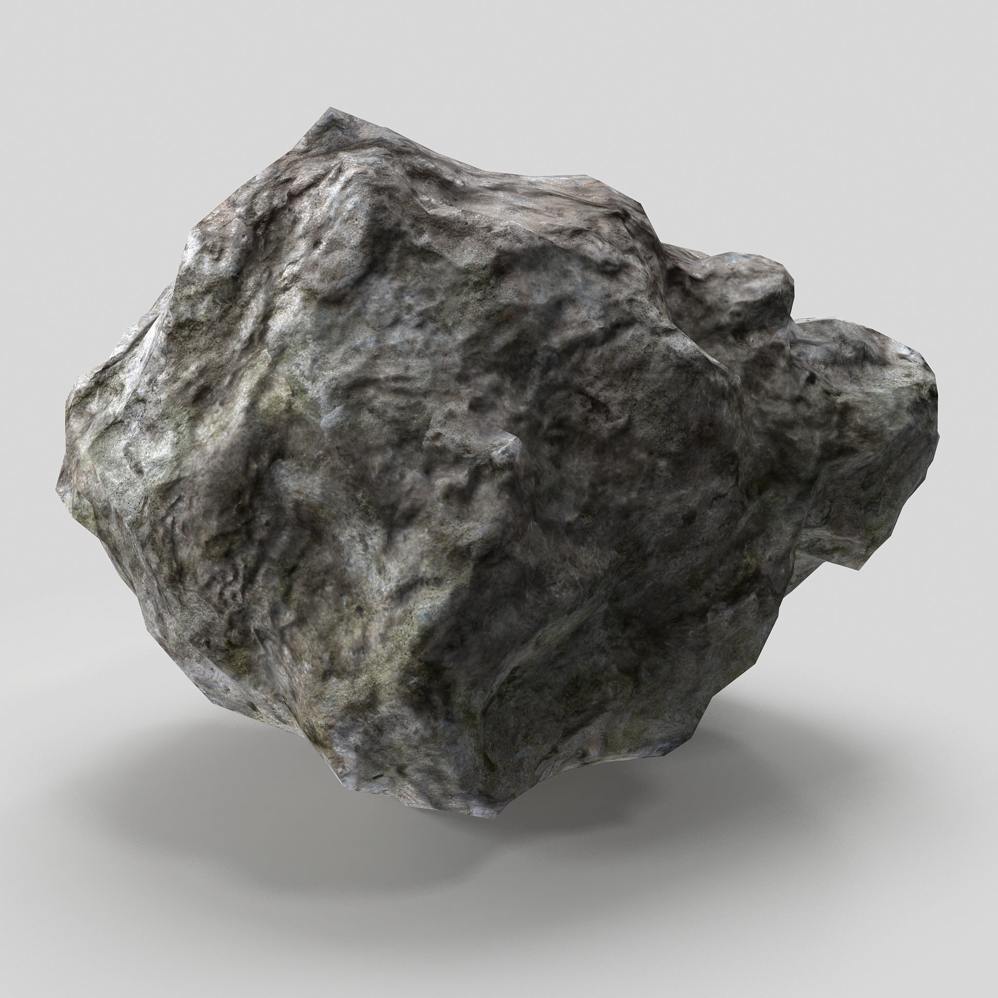 meteorite rock Low-poly 3D model_1