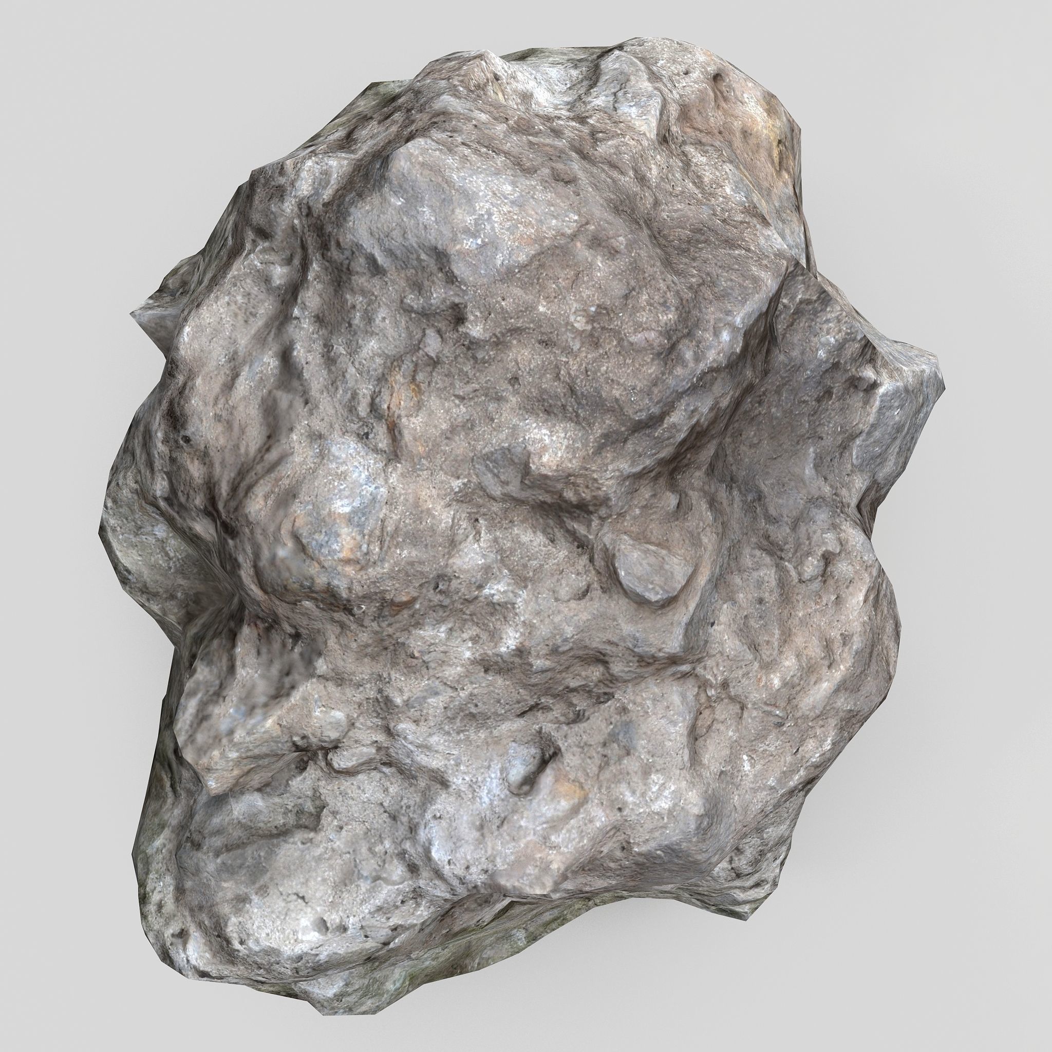 meteorite rock Low-poly 3D model_3