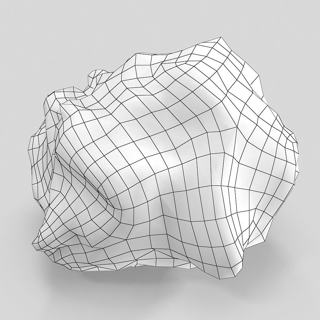 meteorite rock Low-poly 3D model_5
