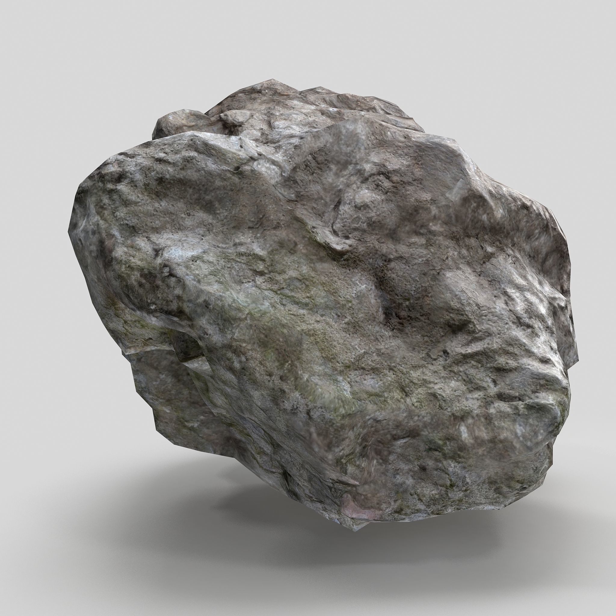 meteorite rock Low-poly 3D model_2
