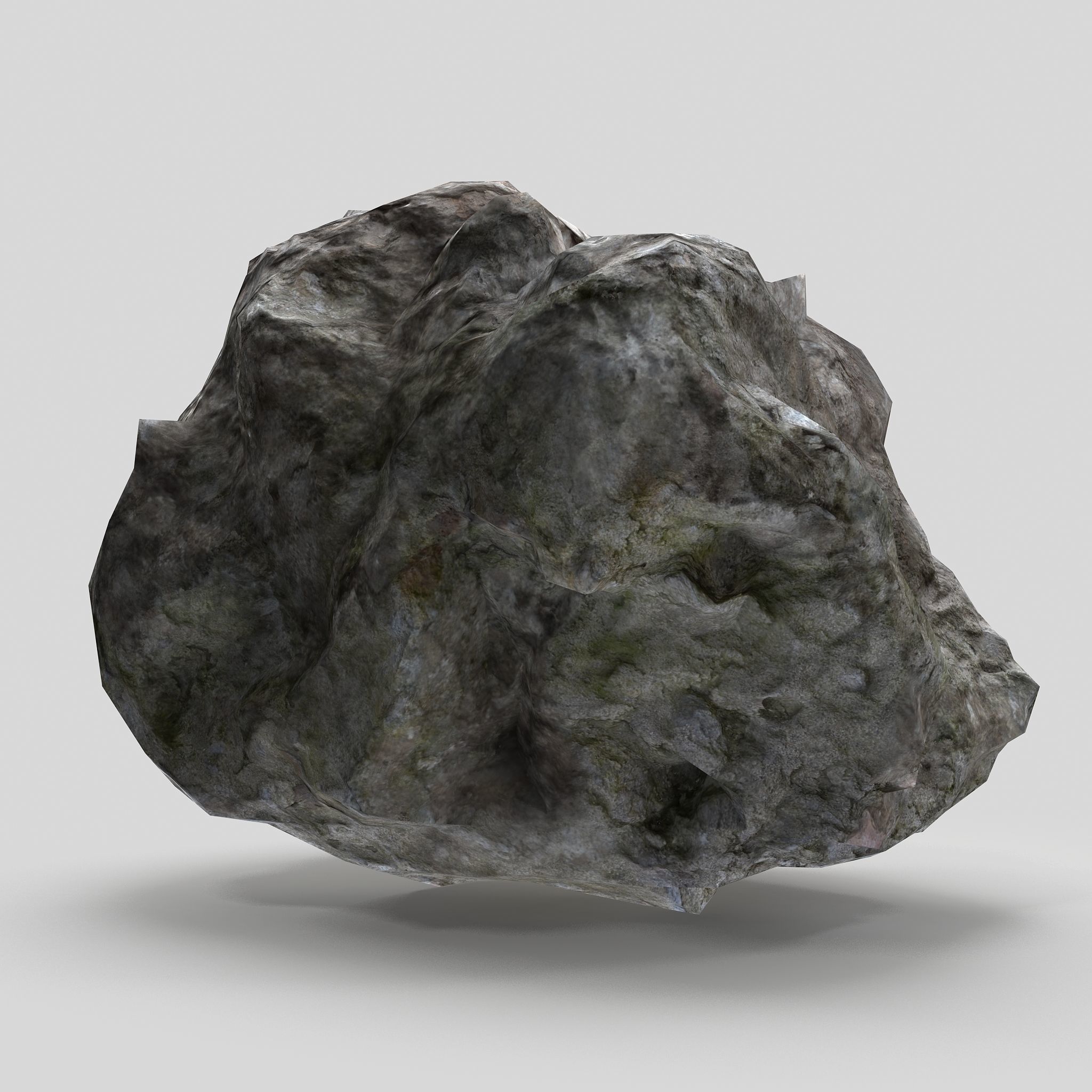meteorite rock Low-poly 3D model_4
