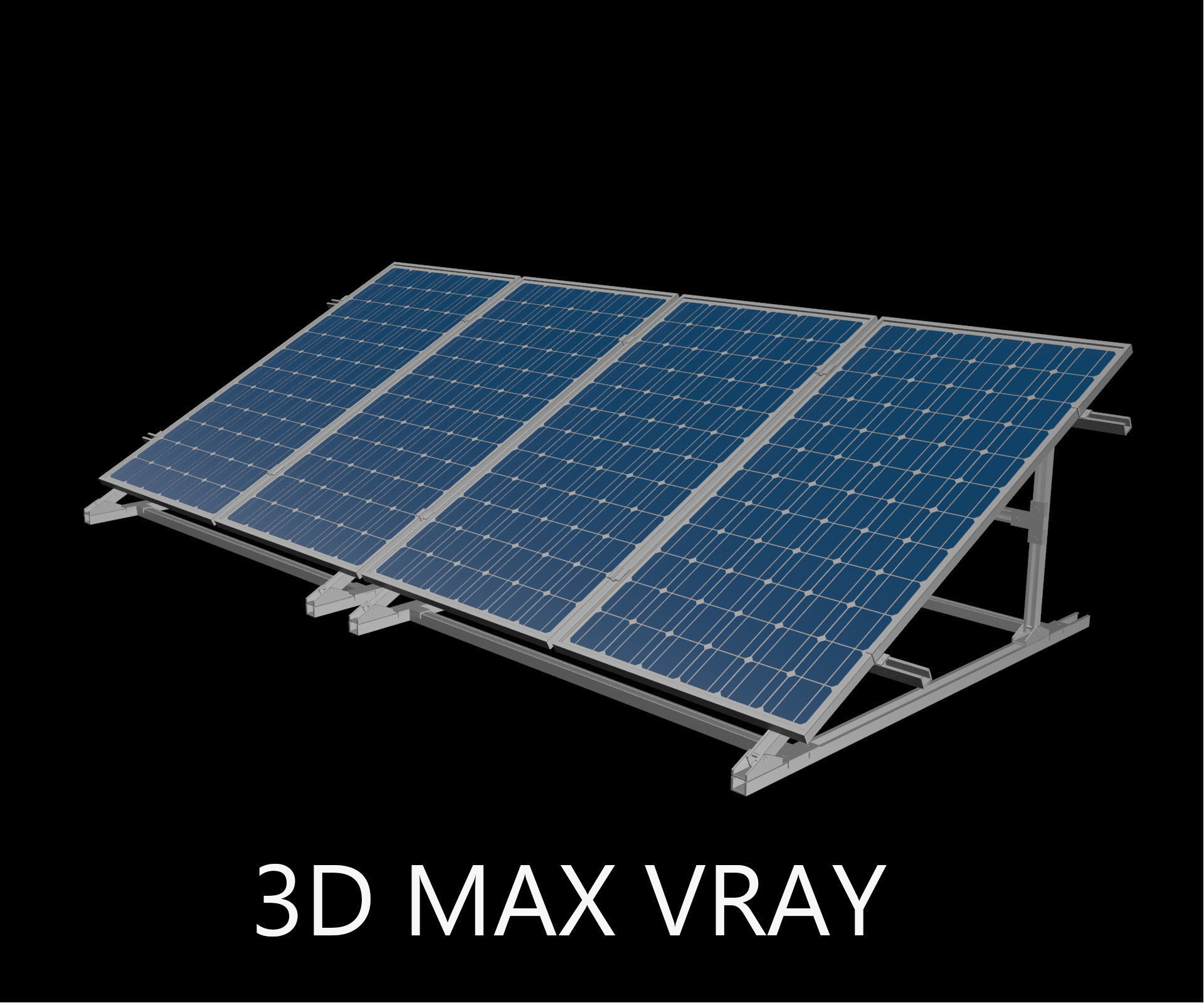 solar panels 3D model_4
