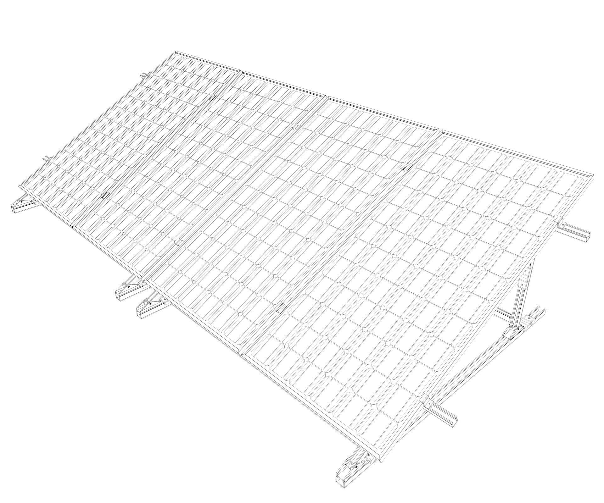 solar panels 3D model_5