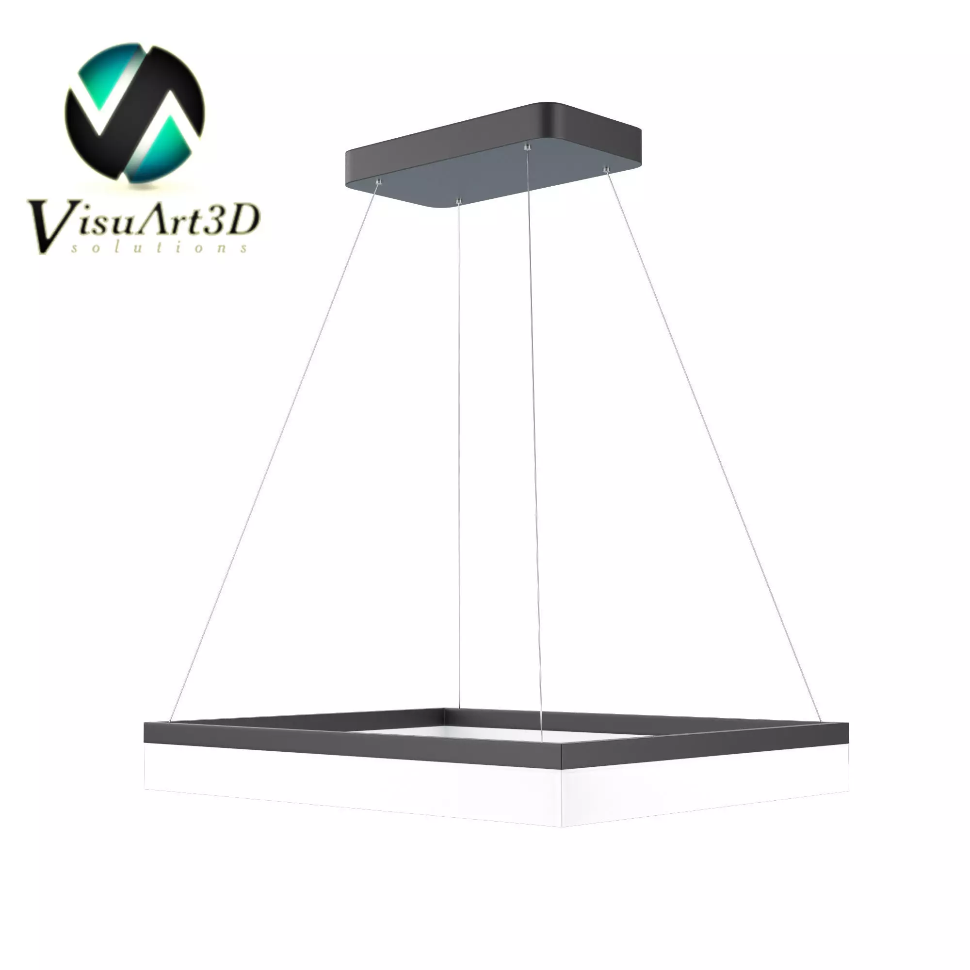 Light 7 model square led pendant 3D model_0