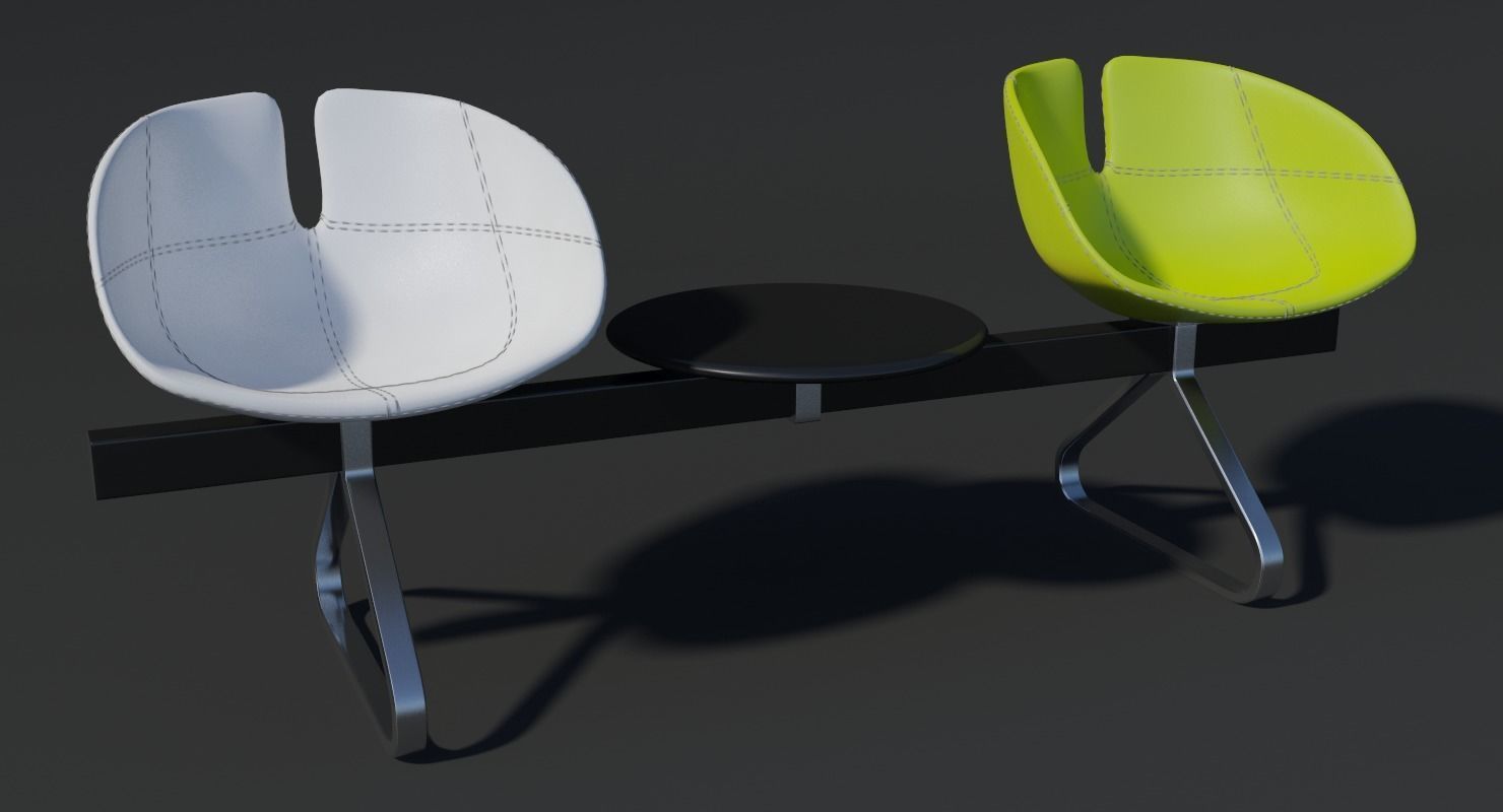 Fjord Bench Sistema Two Table Mental Ray 3D model_15