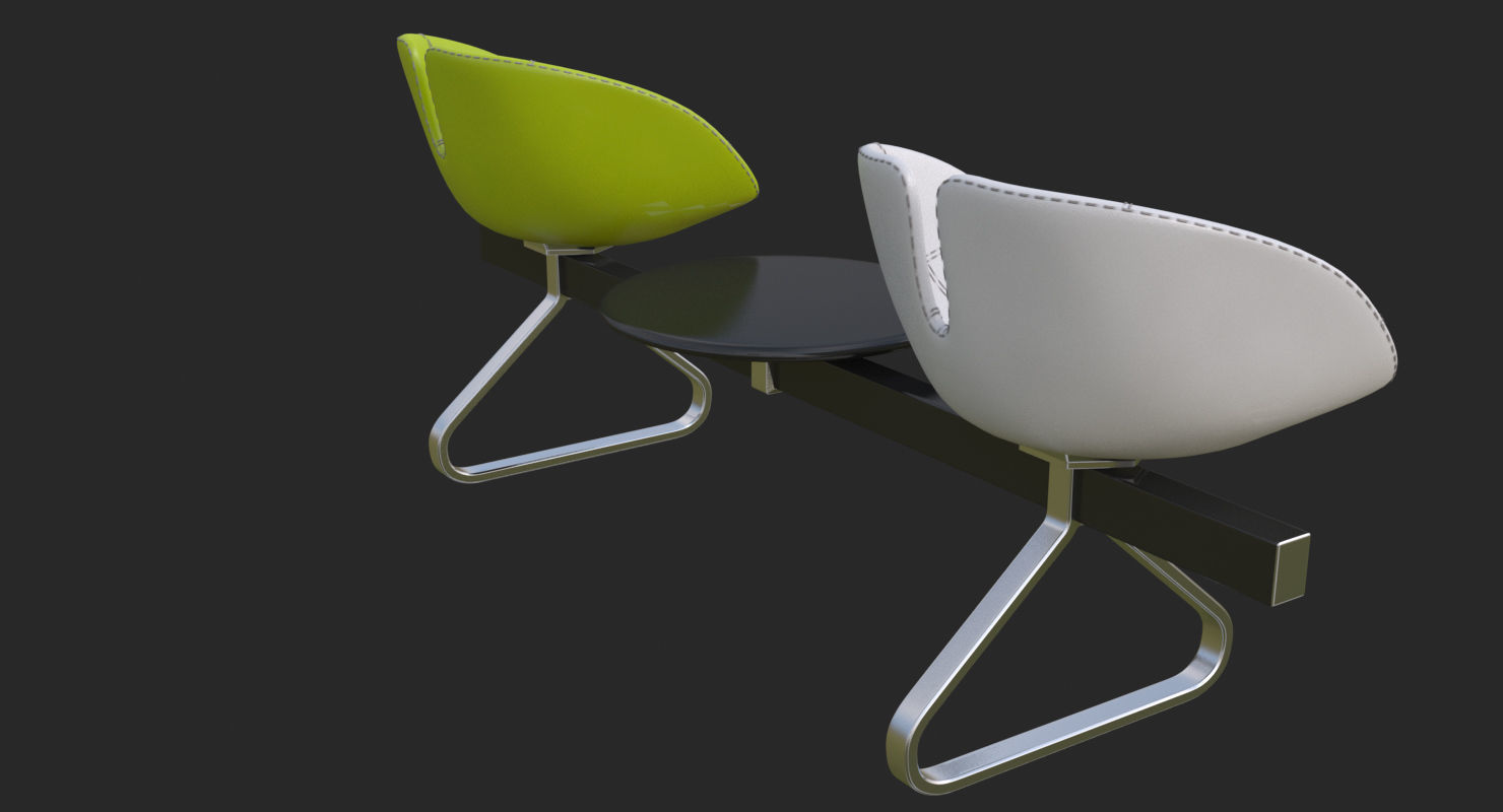 Fjord Bench Sistema Two Table Mental Ray 3D model_33