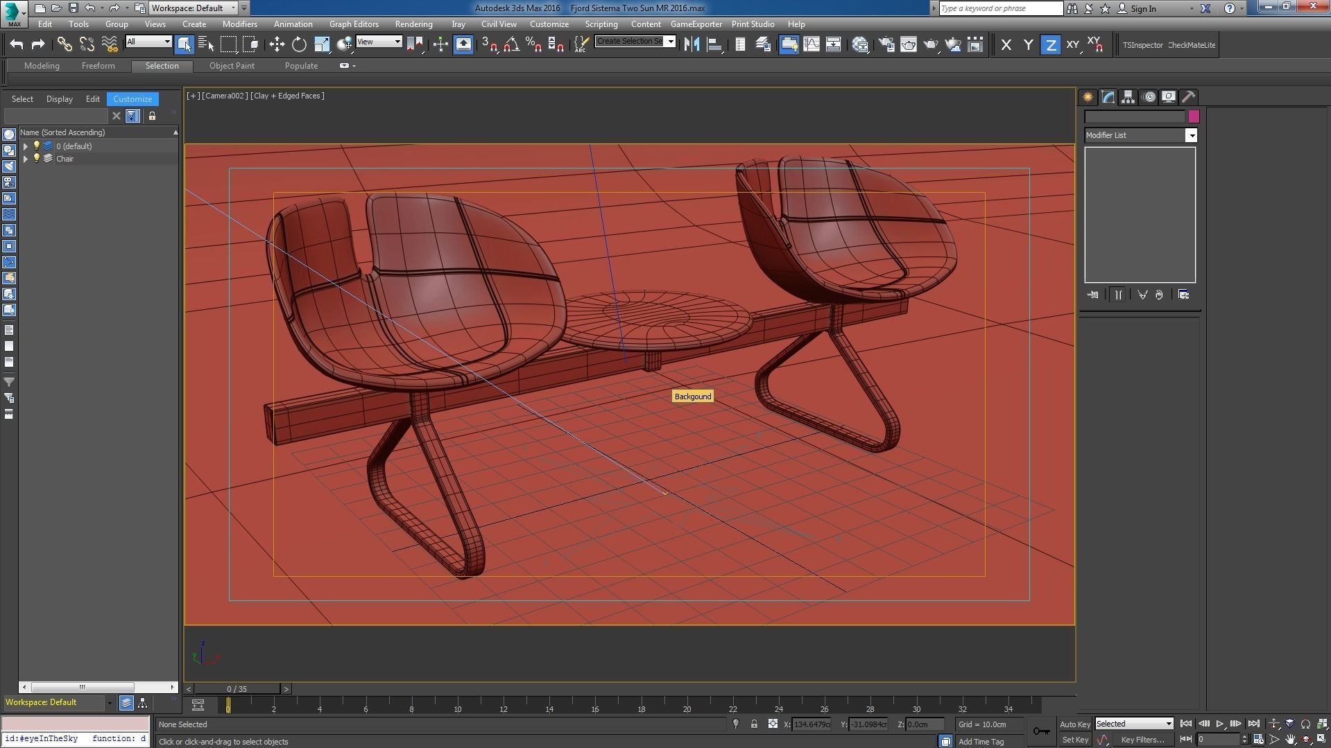 Fjord Bench Sistema Two Table Mental Ray 3D model_23