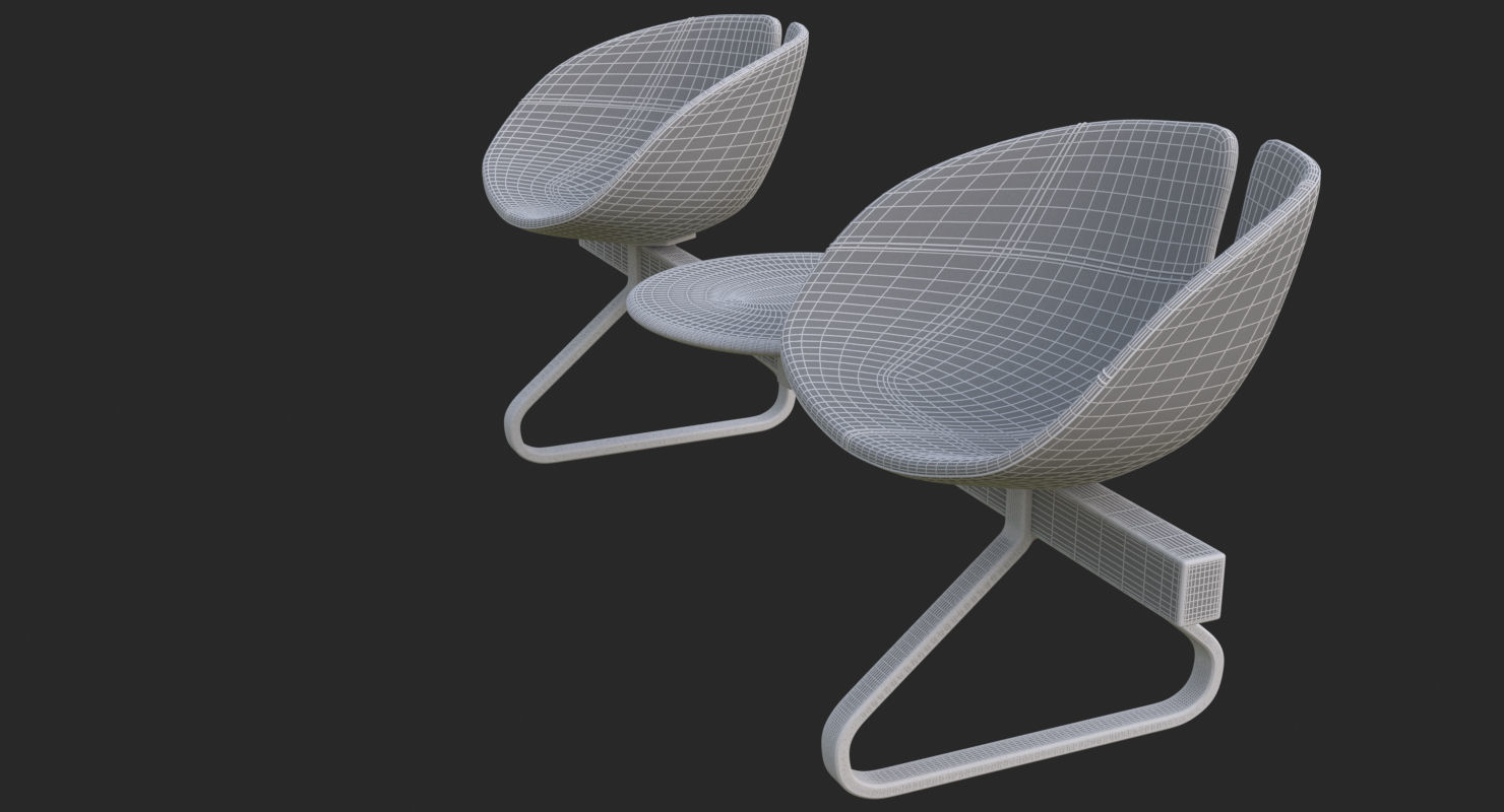 Fjord Bench Sistema Two Table Mental Ray 3D model_86