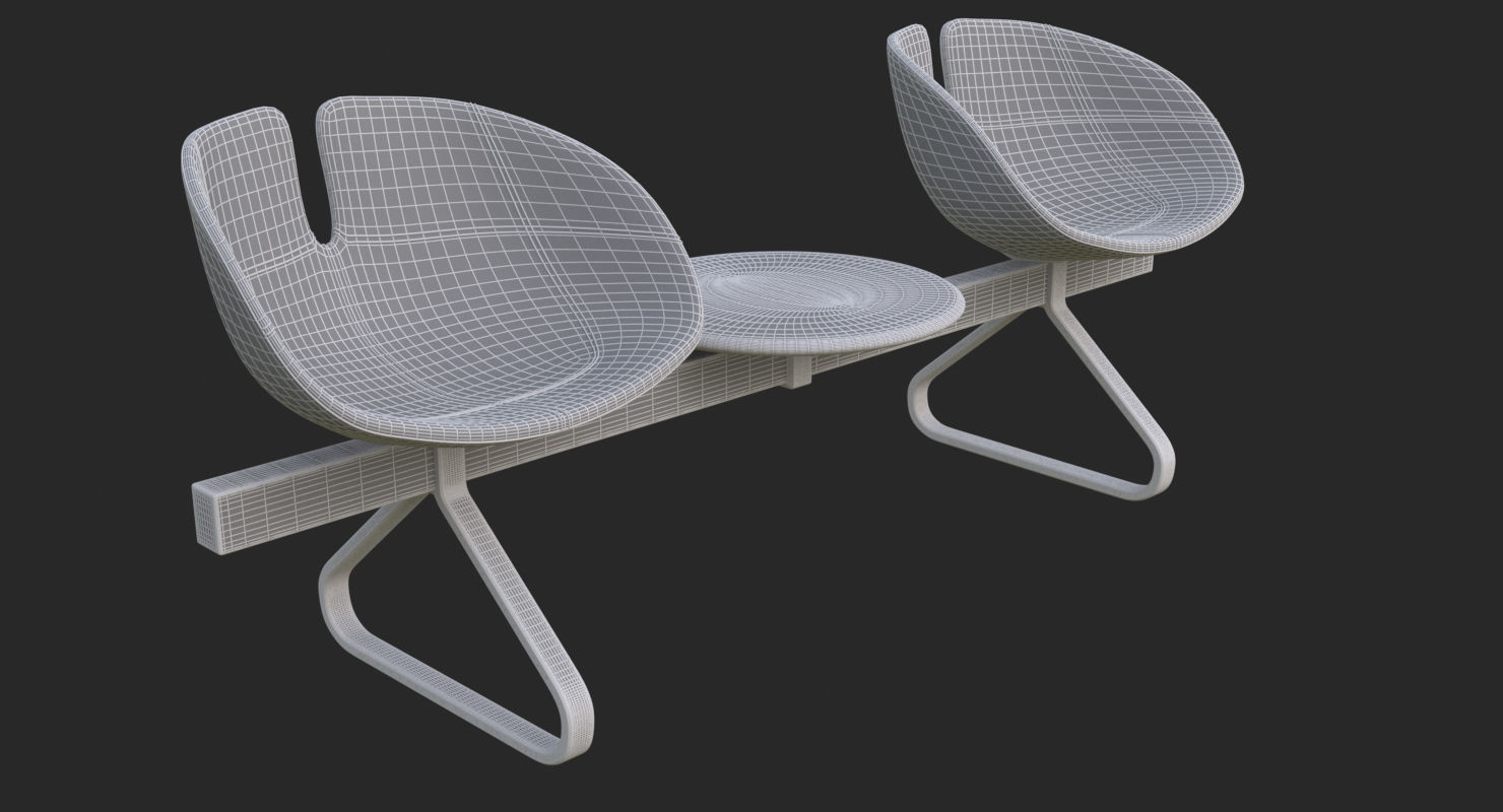 Fjord Bench Sistema Two Table Mental Ray 3D model_61