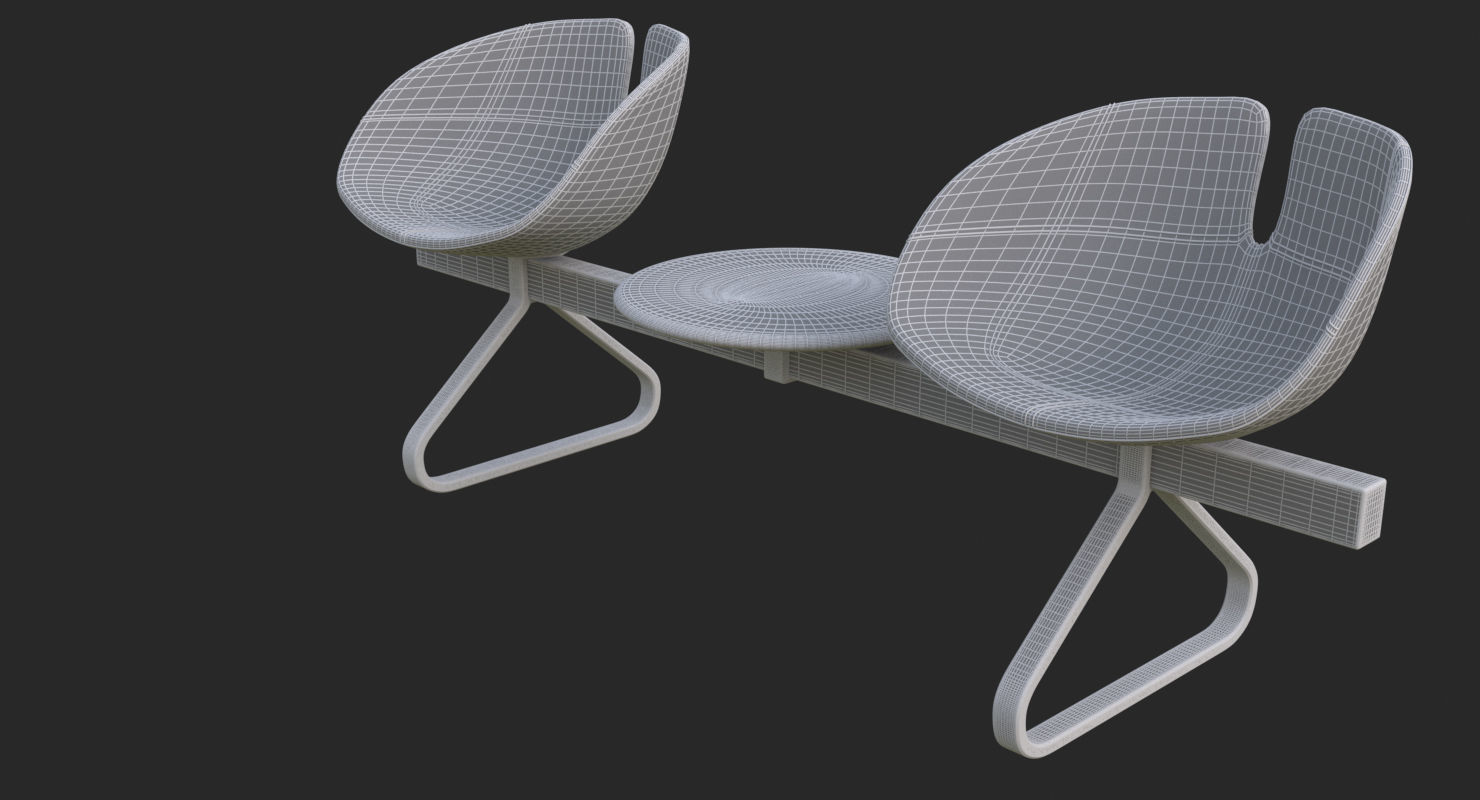 Fjord Bench Sistema Two Table Mental Ray 3D model_88