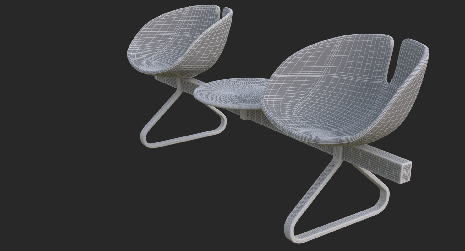 Fjord Bench Sistema Two Table Mental Ray 3D model_87